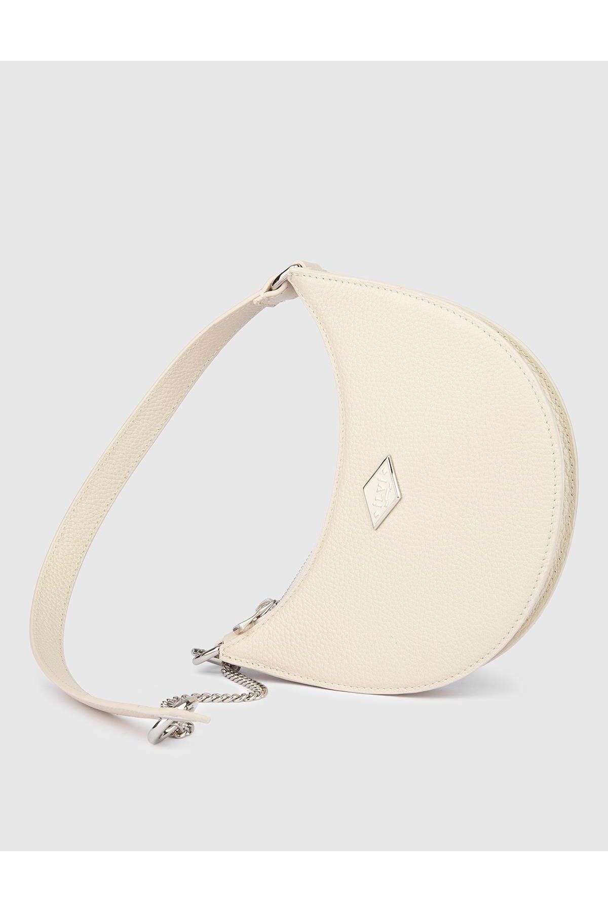 İLVİ-Sindire Women's Shoulder Bag Cream Float Leather 2