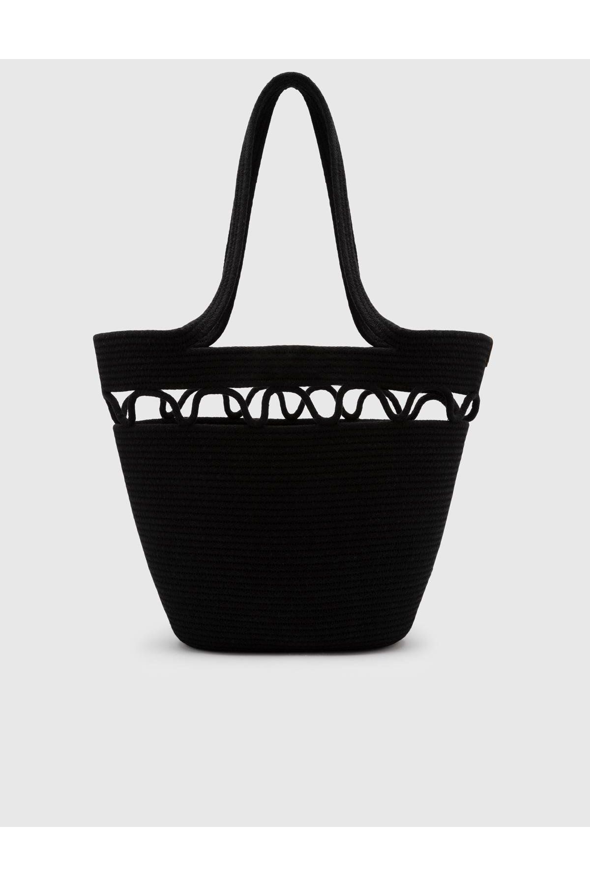 İLVİ-Black Marcela Women's Beach Bag 4