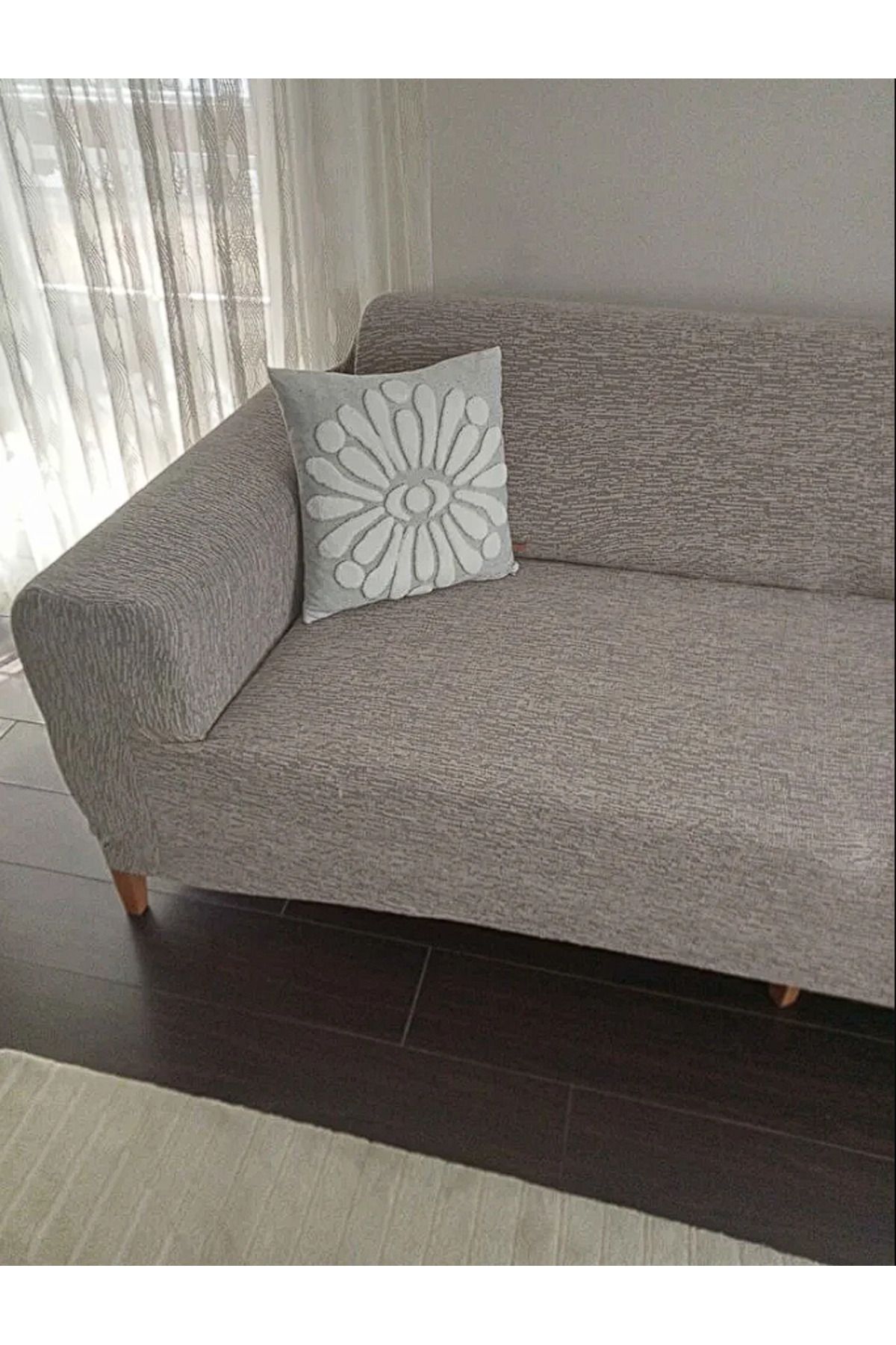 BTF HOME-Model simplu jacquard 3 3 1 1 Set de huse pentru scaune din cauciuc Huse pentru canapea extensibilă Huse pentru fotolii 4