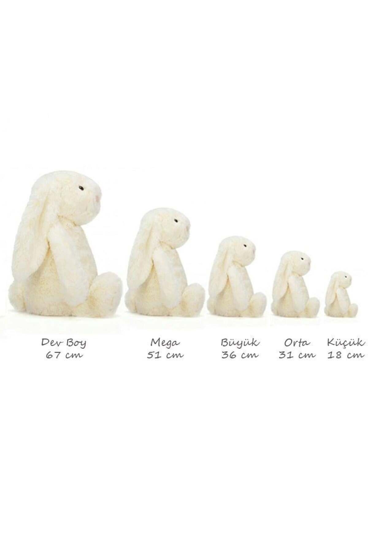 Jellycat-51 cm Gray Rabbit - Mega Size Bashful 5