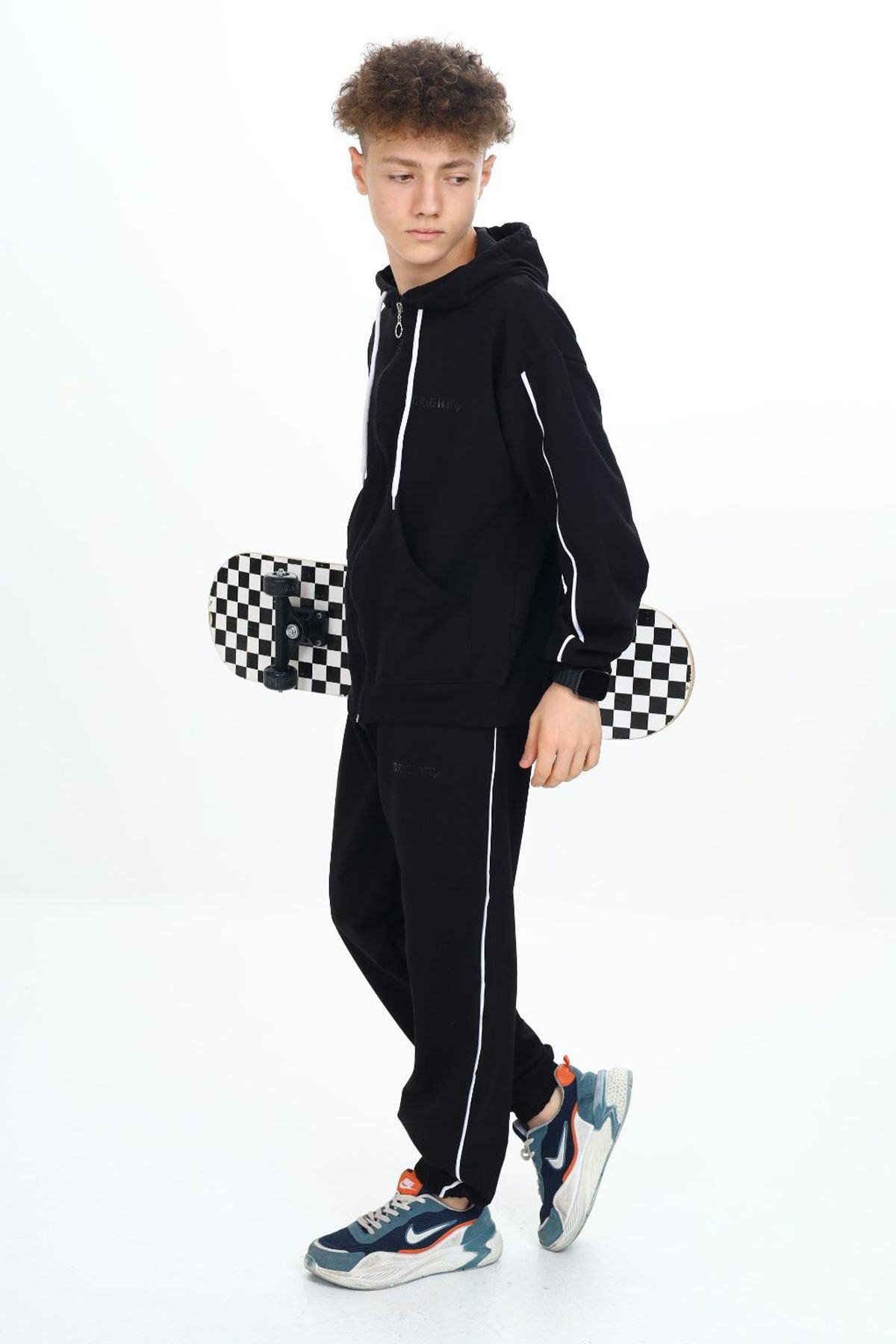 Cansın Mini-Boy's Tracksuit Set - Black Original Cardigan, 19483 2