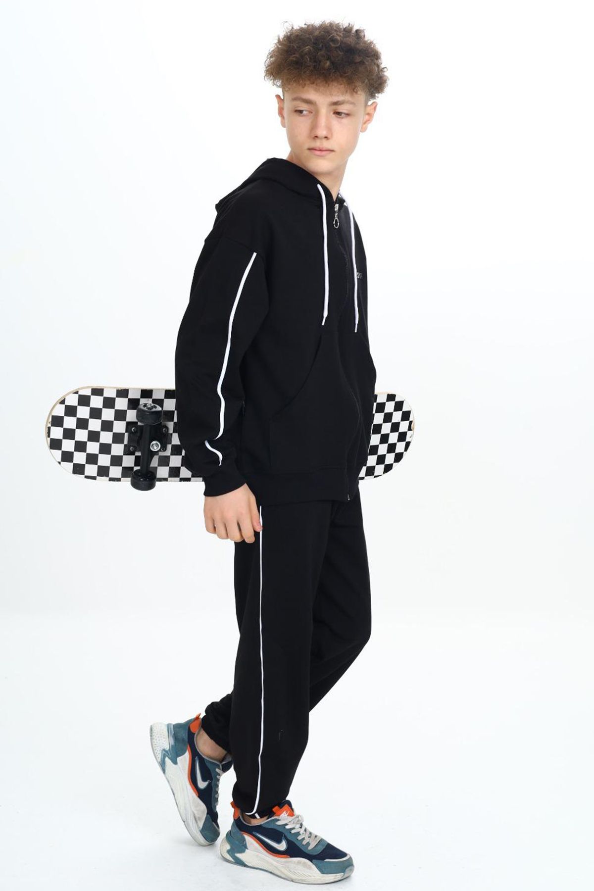 Cansın Mini-Boy's Tracksuit Set - Black Original Cardigan, 19483 3