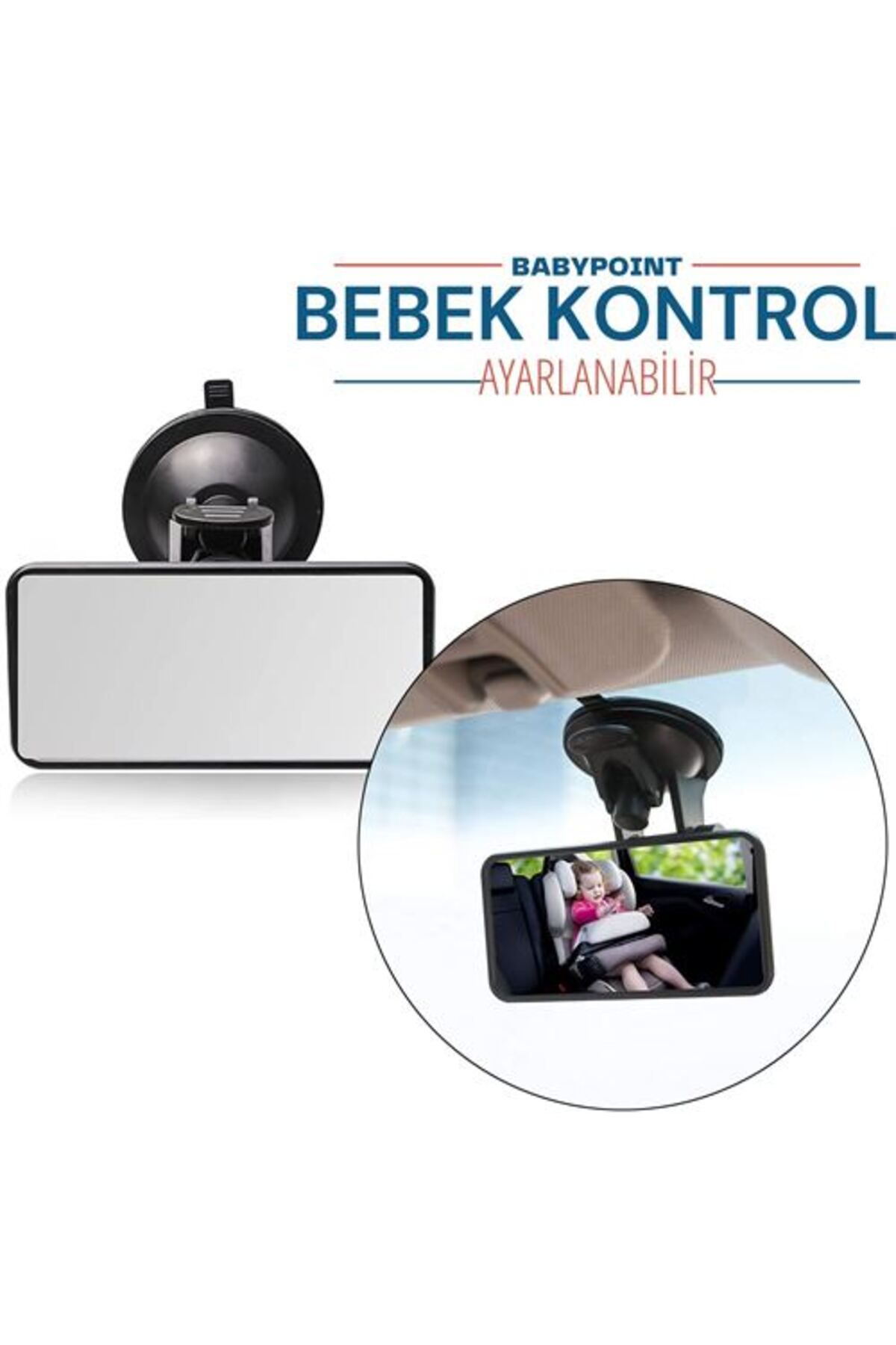 ZenWave BSMA ModaCar BabyPoint Ayarlanabilir Bebek Kontrol Aynası