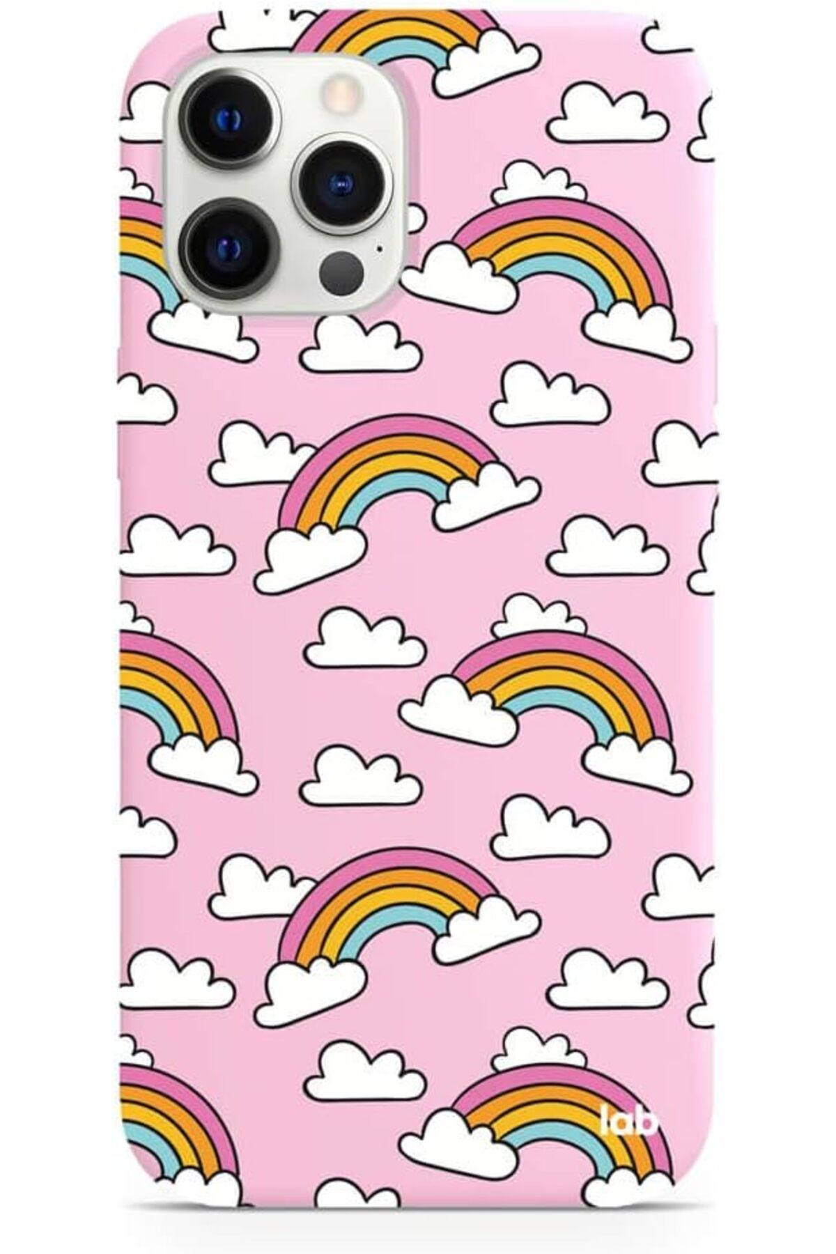 MCreative crashop Iphone 12 Pro Max Pembe Silikon Telefon Kılıfı - Cutest Rainbows  1073147