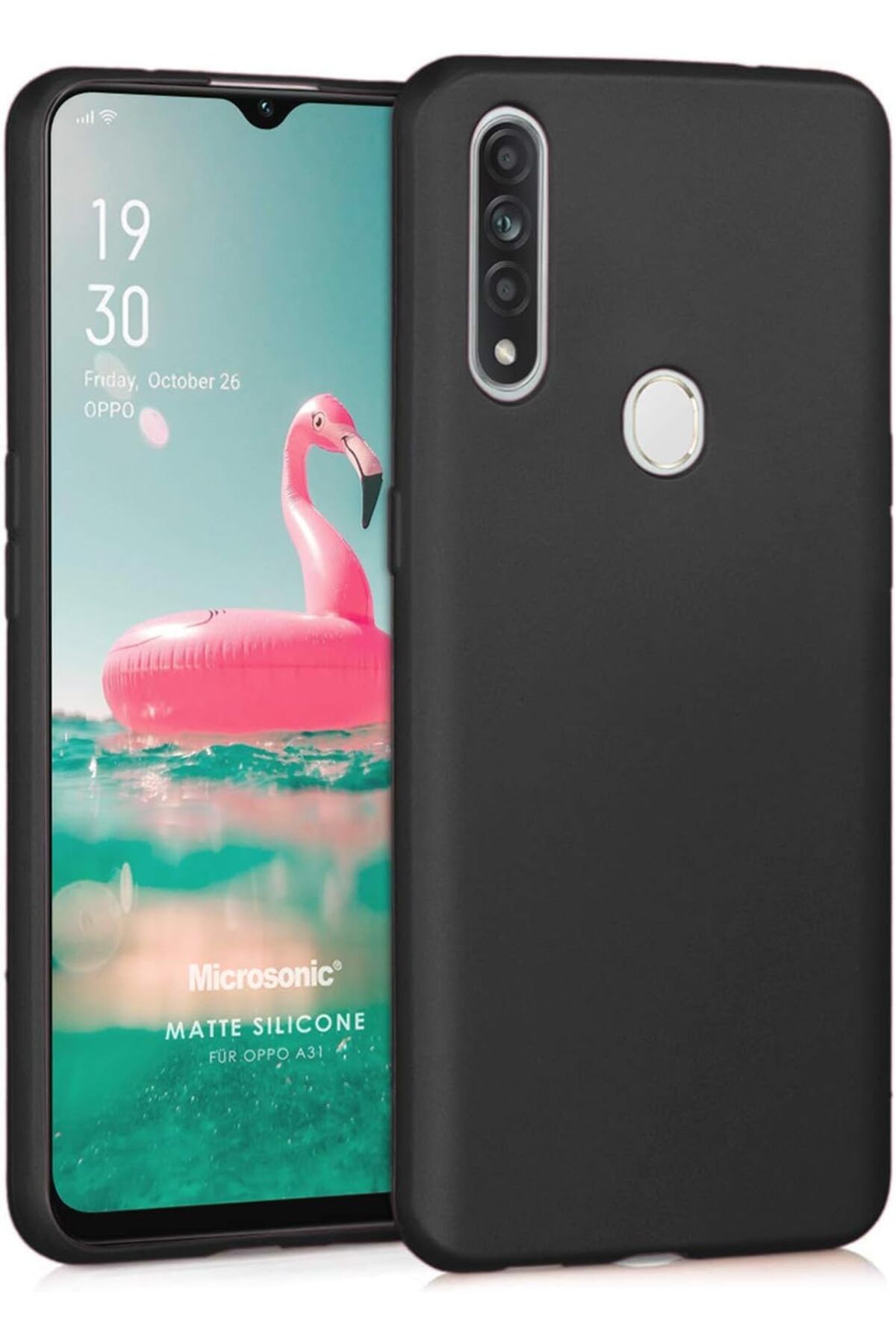 STOREMAX efshopx Matte Silicone Oppo A31 için Kılıf Siyah [A31 ile Uyumlu Kılıf - Siyah] New Desing 1002