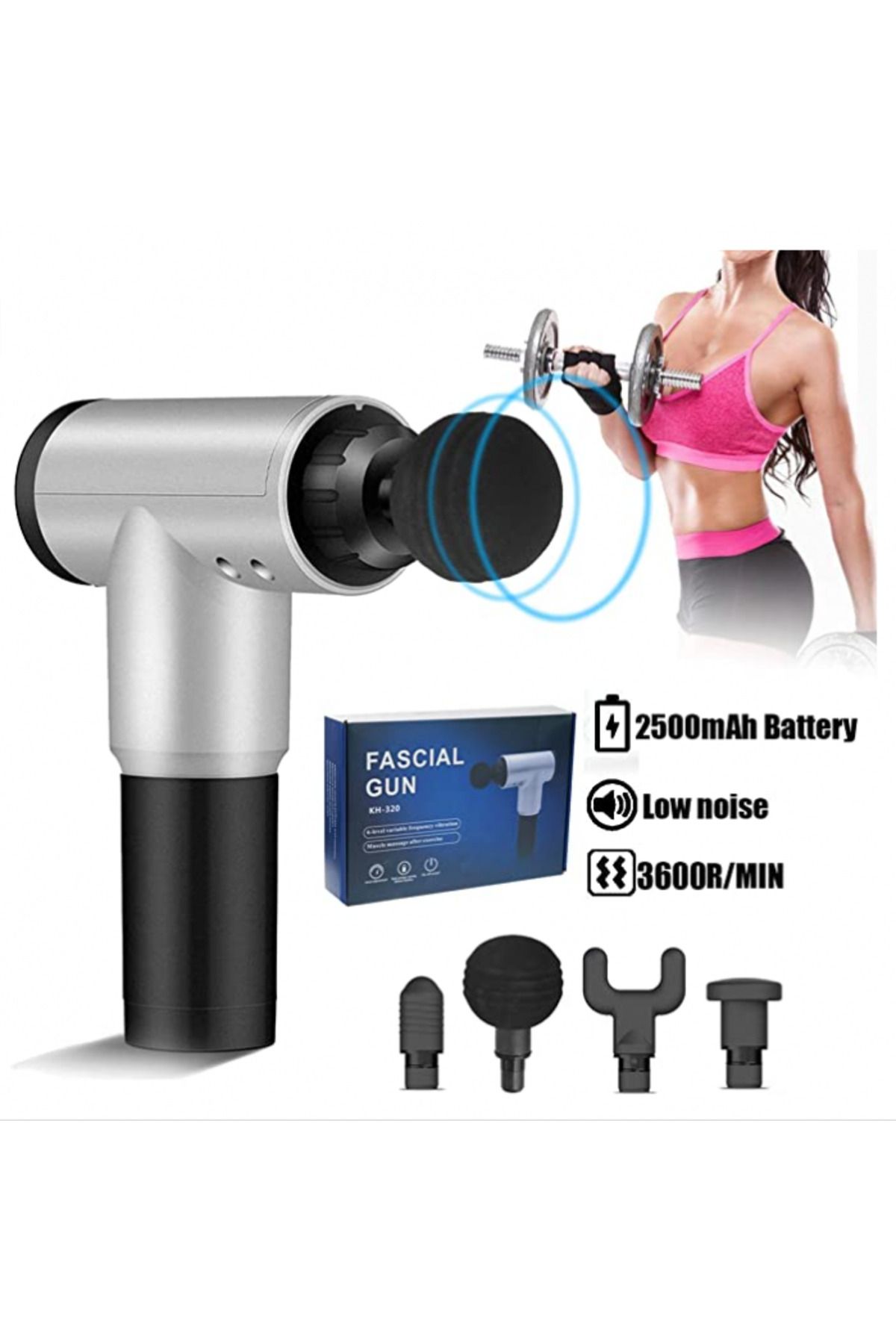 STOREMAX Kas Rahatlatıcı Şarjlı 4 Başlıklı Darbeli Titreşimli desiny 1082424