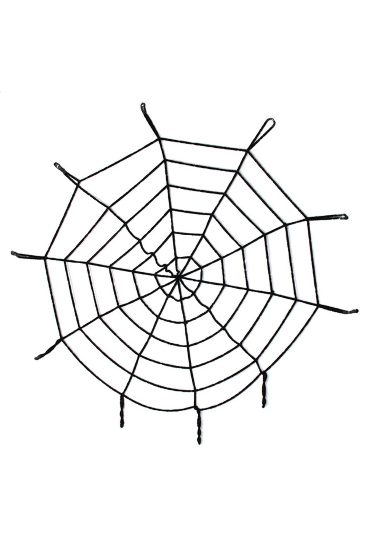 Finetoo Çocuk Halloween Cadılar Bayramı Örümcek Ağ Dekor Siyah 1.5 Metre