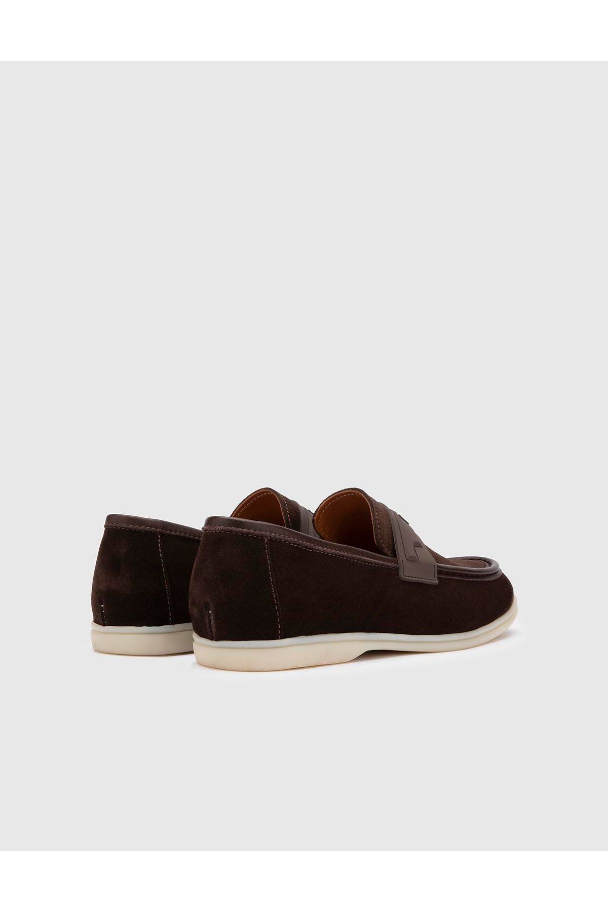 کفش های کژوال مردانه MYLES GENUINE چرمی مردانه'S BROWN LOAFER İlvi