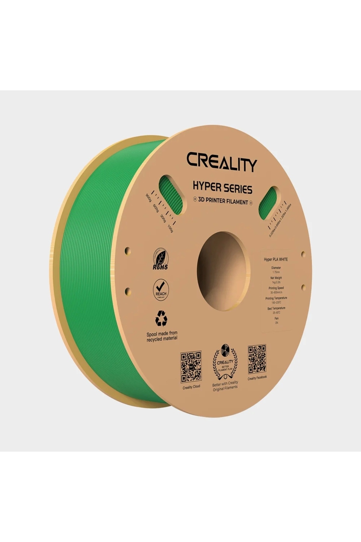 Creality Hyper PLA Yeşil 1.75 Mm 3D Yazıcı Filament 1kg