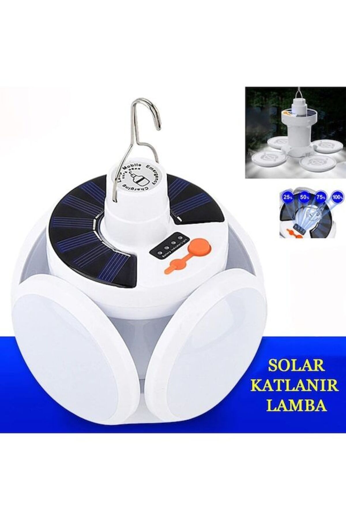 E BULURUM Solar 5 Kanatlı Kamp Lambası (5067)