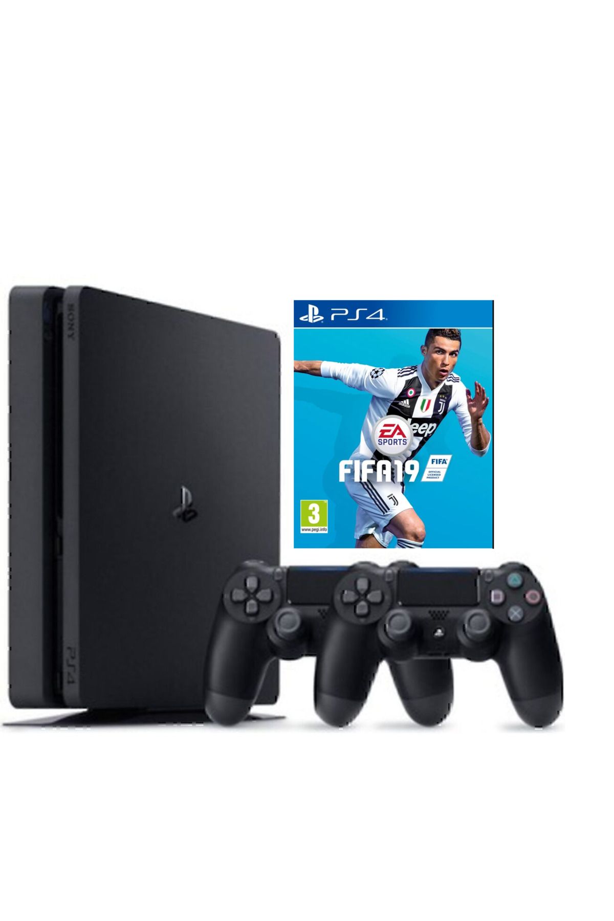 Sony Ps4 1 Tb Slim Kasa+ Fifa 19 + 2 Adet V2 Kol Teşhir Ürün 12 Ay Garanti