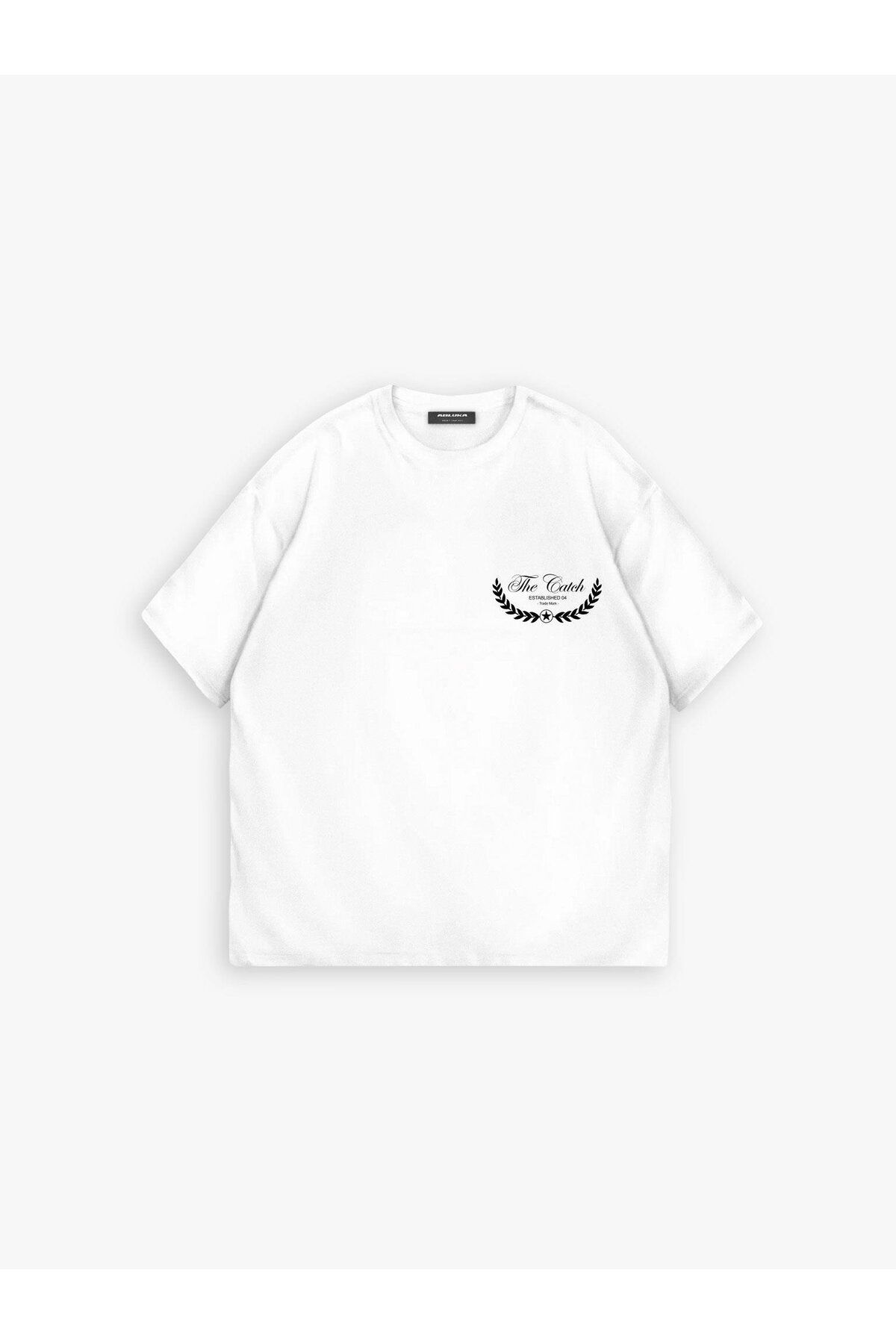 ablukaonline-Ανδρικό μπλουζάκι Oversize 100% βαμβακερή υφή με χοντρή λαιμόκοψη εκρού 4