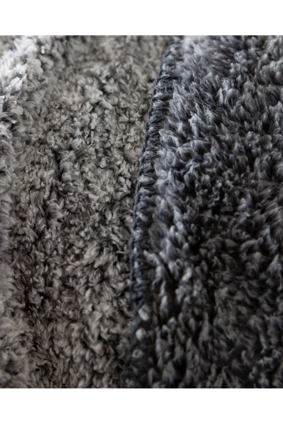 Madame Coco-Nord Gray Sherpa Blanket - Double 6