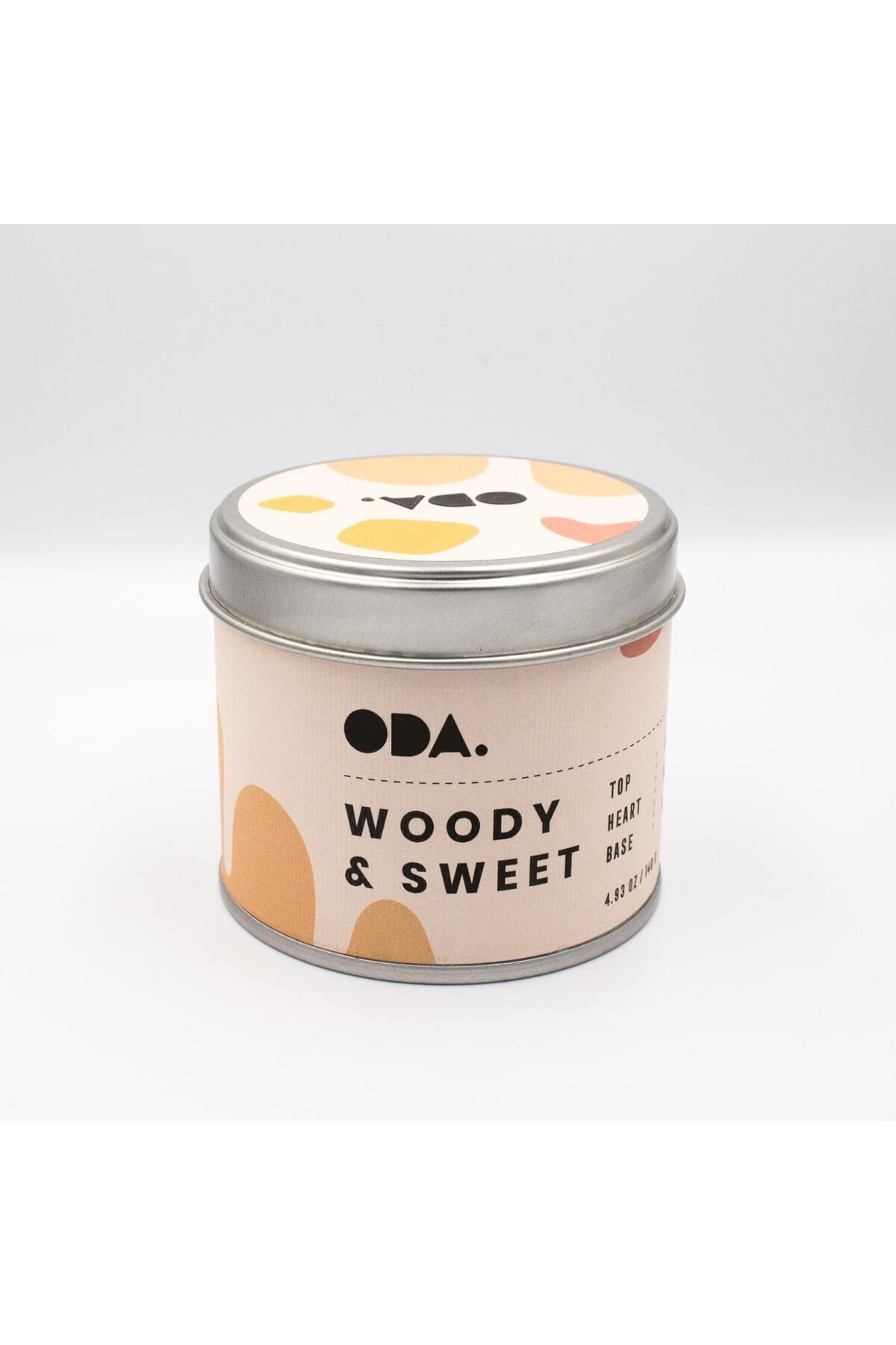 STOREMAX efshopx Woody & Sweet - Odunsu ve Tatlı Kokulu Tasarım Dekoratif Desenli Soya Mumu I 140 gr (Renkl