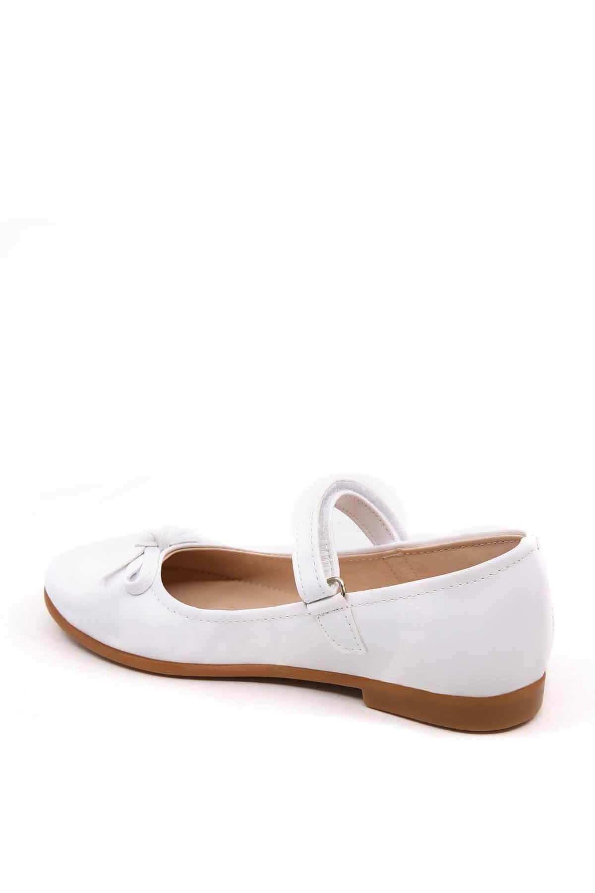 Ccway-31-36 Pantofi albi cu panglică pentru copii 2