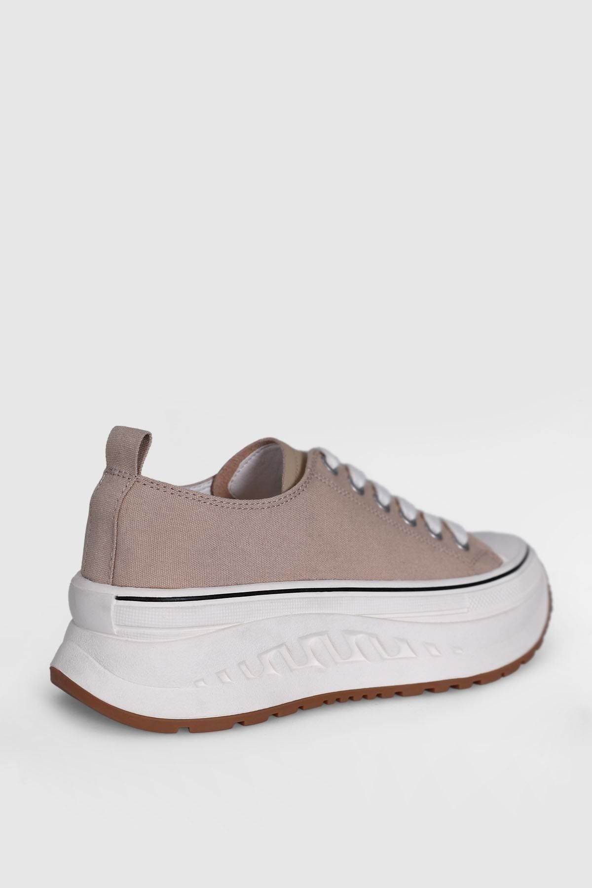 Lufian-121230006   Shay Unisex Beige Leather Sneaker - Sneakers 4