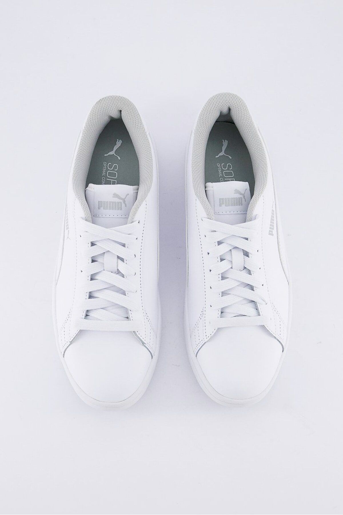 Puma-SMASH V2 L JR Бяла унисекс кожена маратонка 100323995 4