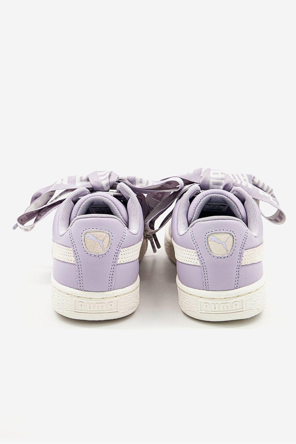 Puma-Women Basket Heart Lace Up Casual Shoe, Purple and White 4