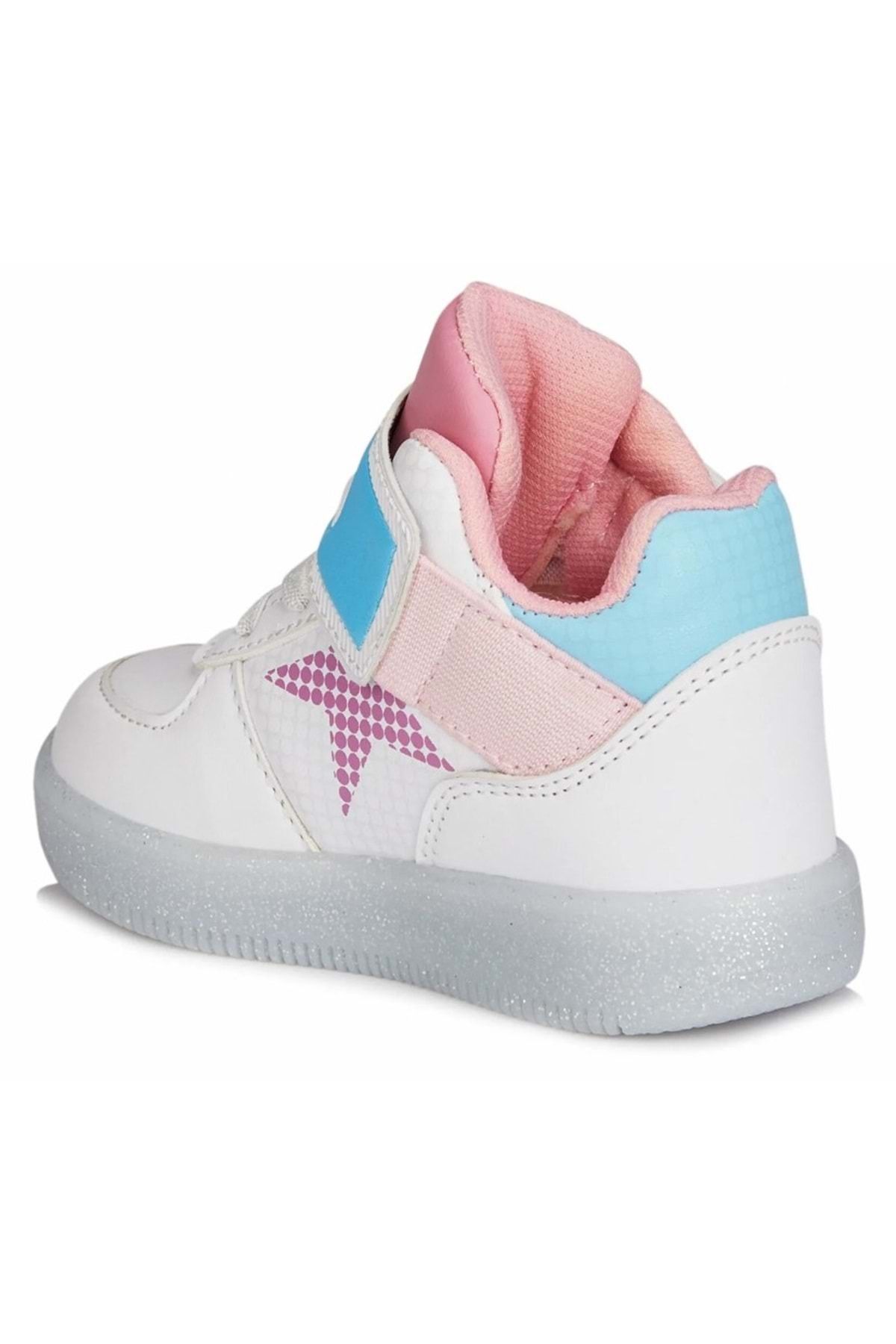 Kids Club Shoes-Vicco Magic Orthopedic Lighted Children's Sports Shoes - WHITE-PINK 4