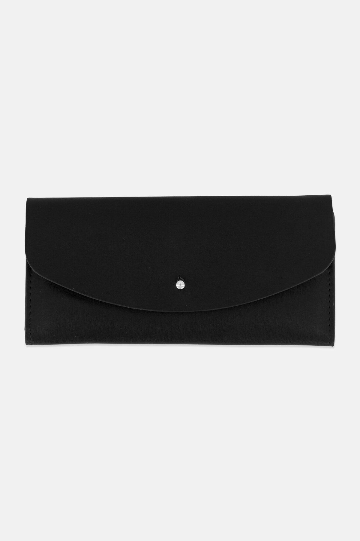French Connection-Women Fold Over Enveloped Wallets, Black 1