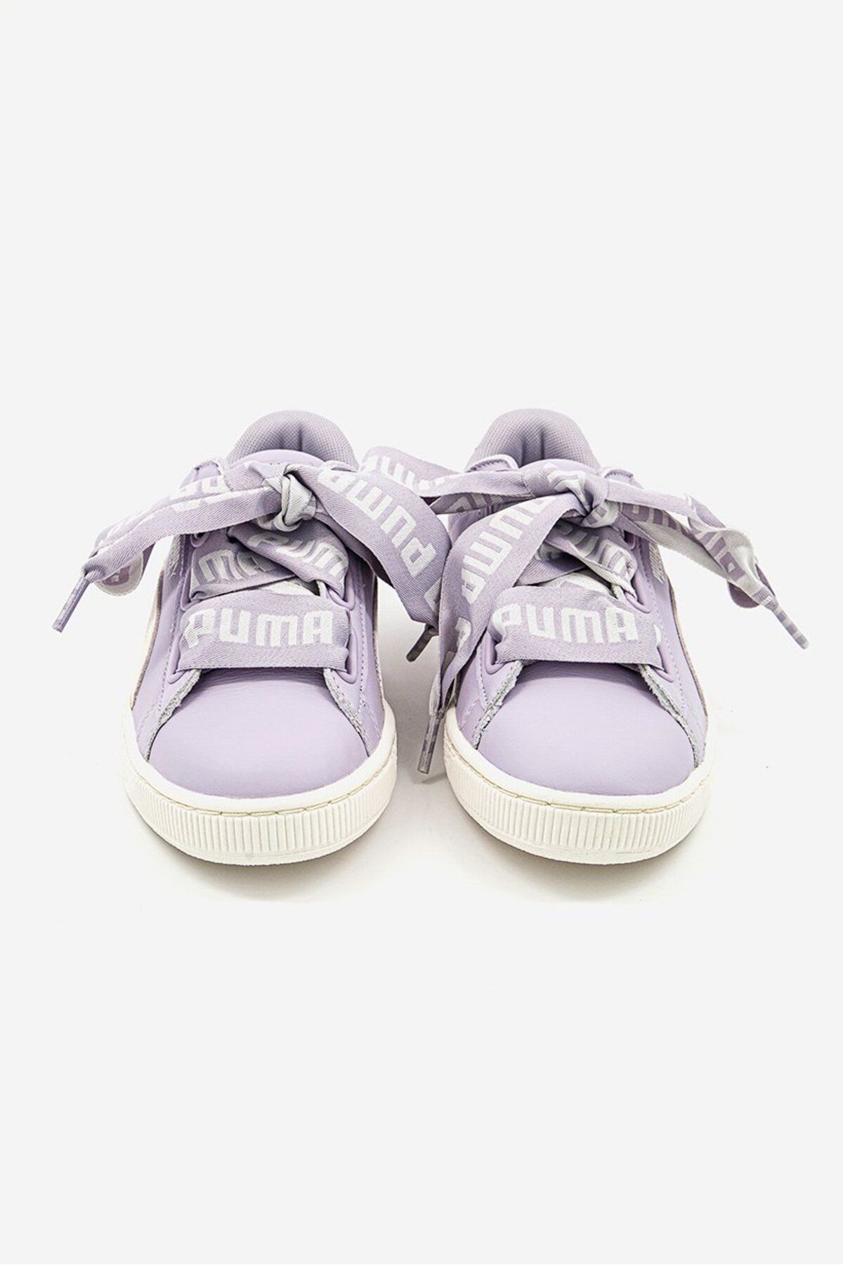 Puma-Women Basket Heart Lace Up Casual Shoe, Purple and White 2