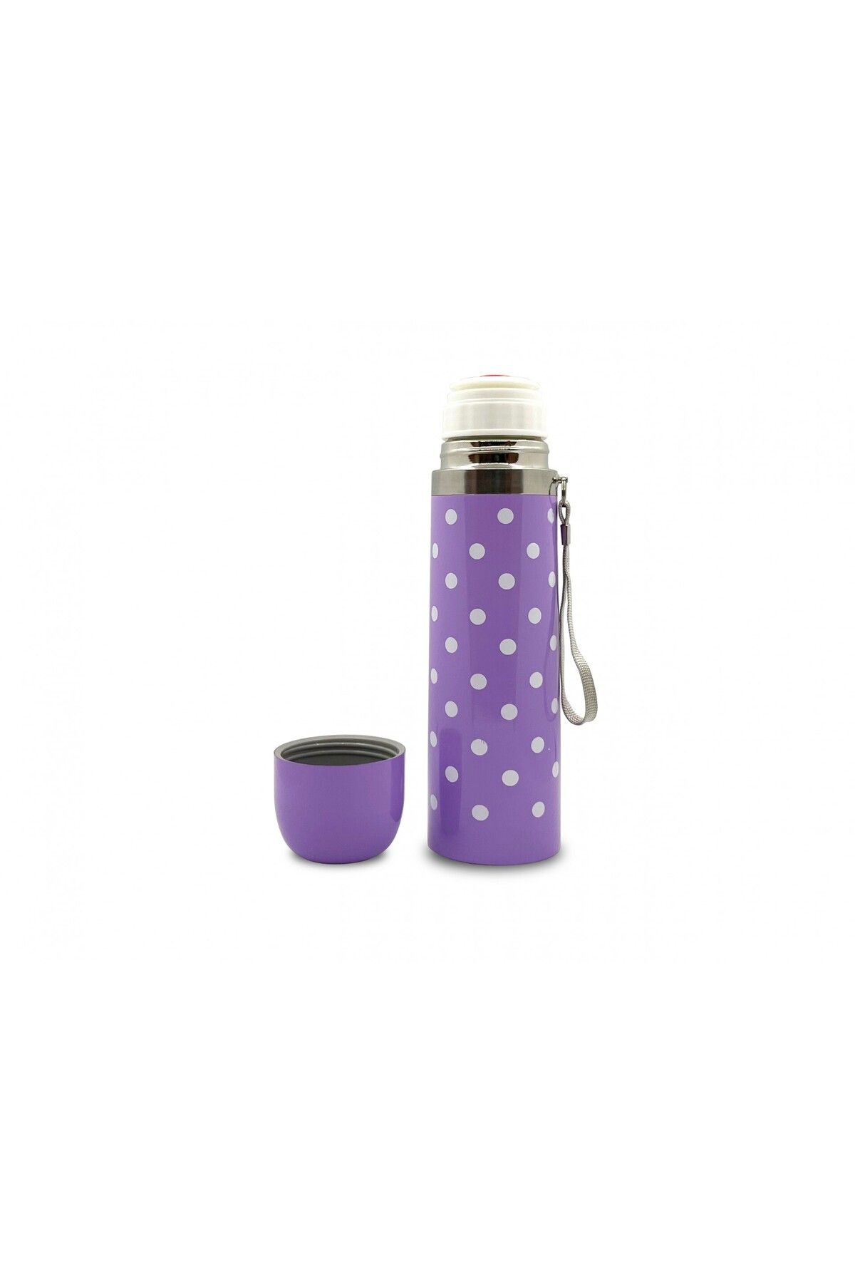 Amazex Store-Sema Baby 500 ml Purple Polka Dot Baby Thermos 1