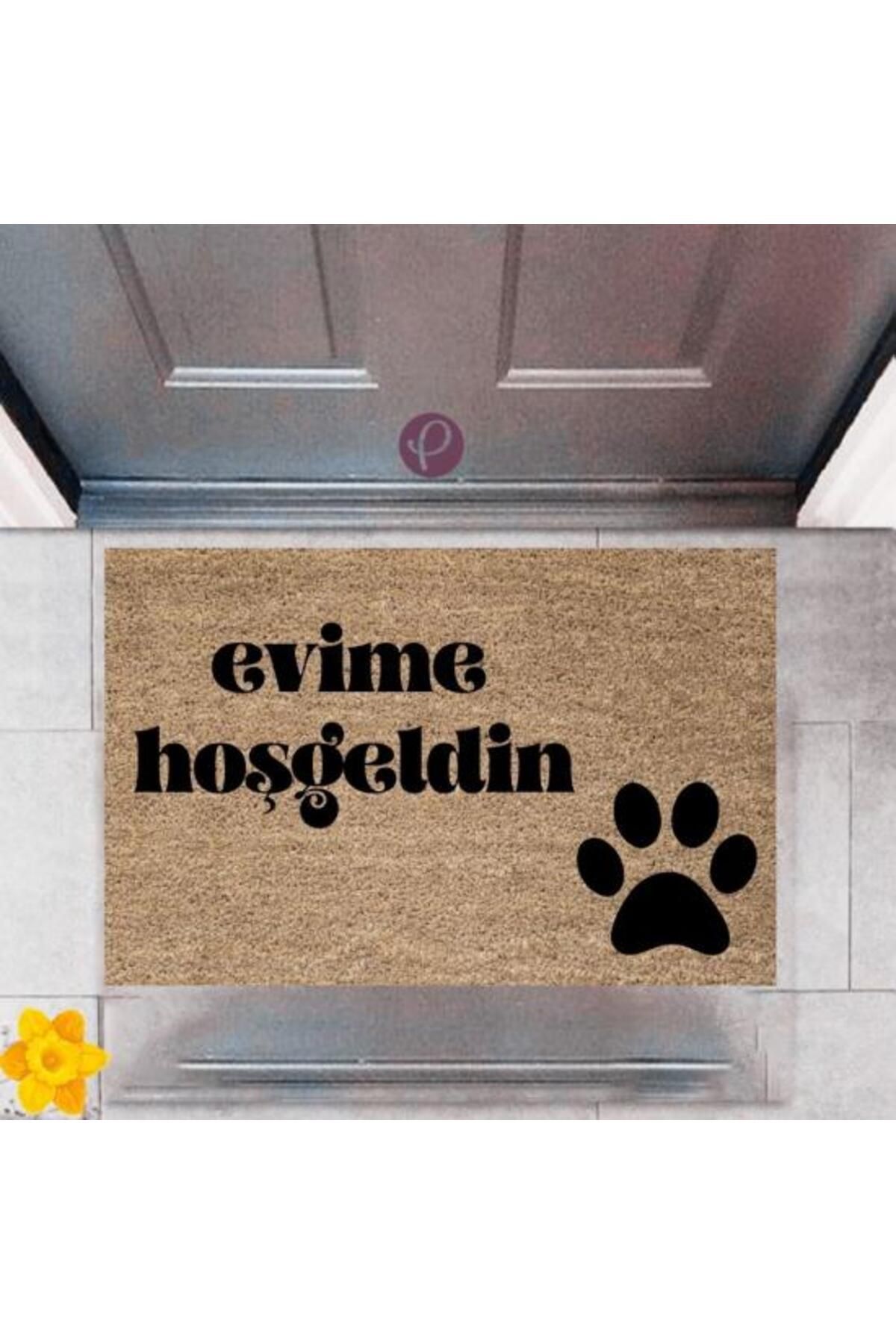 Home Kapı Önü Paspası Dekoratif Dijital Baskı Evime Hoşgeldin P-2426