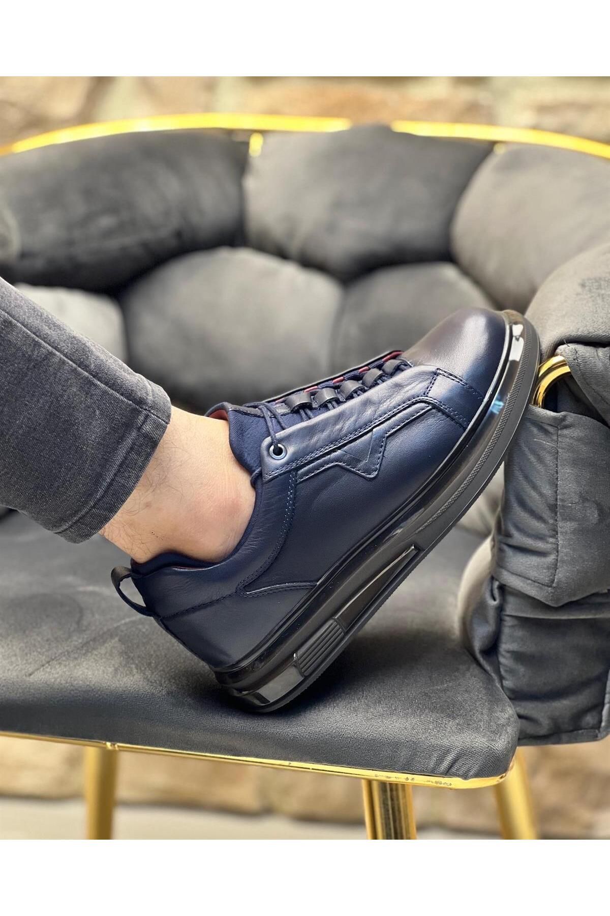 اسنیکر آبی مردانه NAVY 0396 اورجینال ByItallanoshoes
