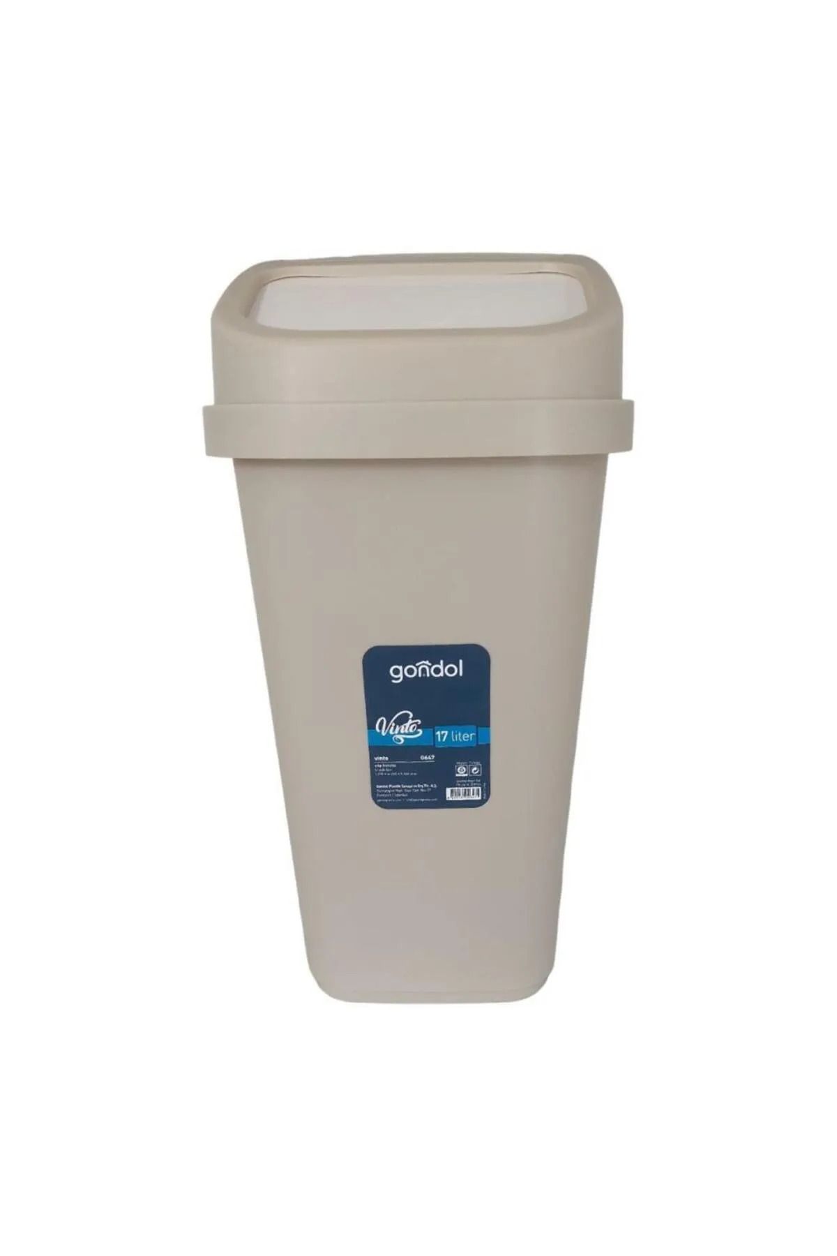 CPU ELEKTRONİK Kapaklı Çöp Kovası, Plastik 17 Lt Royaleks-G647