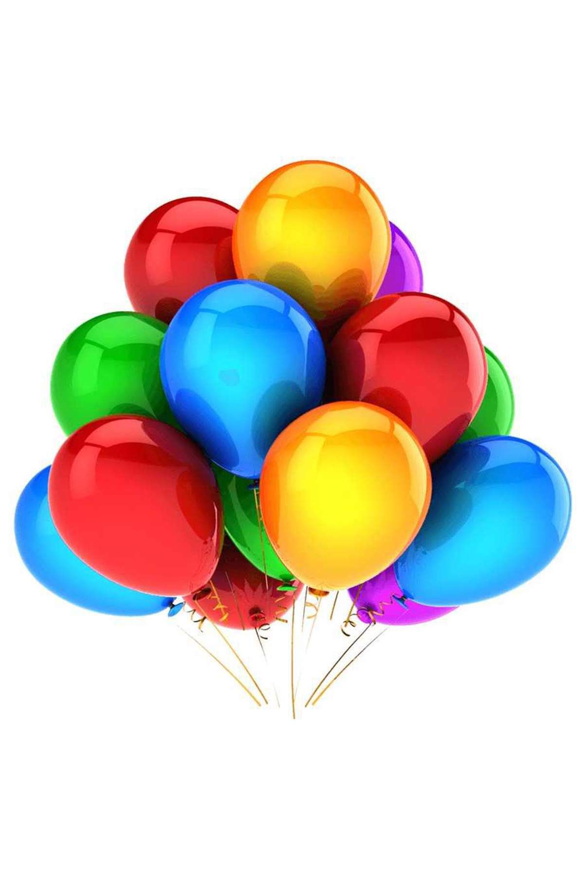 Mu Art Karışık Renkli Metalik Süsleme Ve Parti Balonu 12 Inch 40 Adet