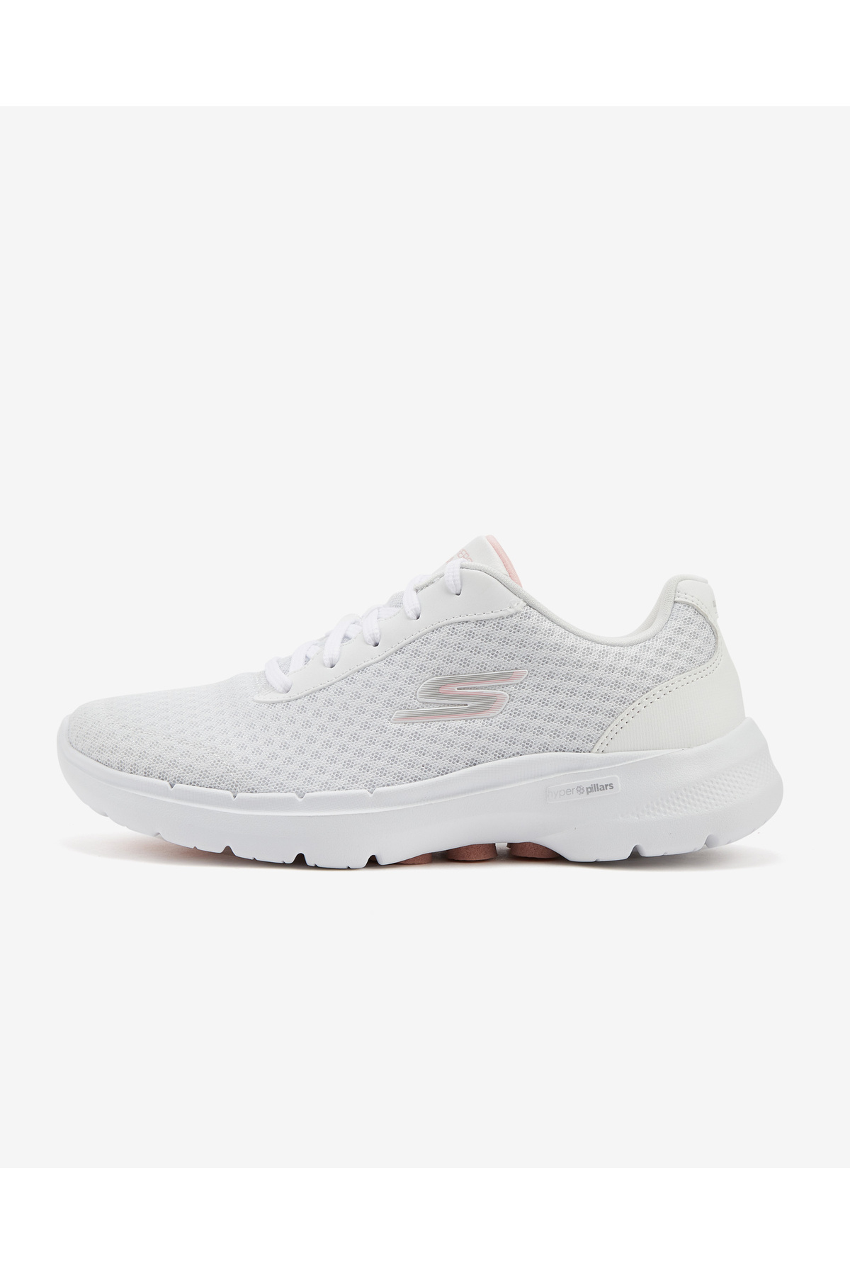 اسکچرز کفش‌های پیاده‌روی زنانه سفید گو واک ۶ - Iconic Vision، کد ۱۲۴۵۱۴، Wpk