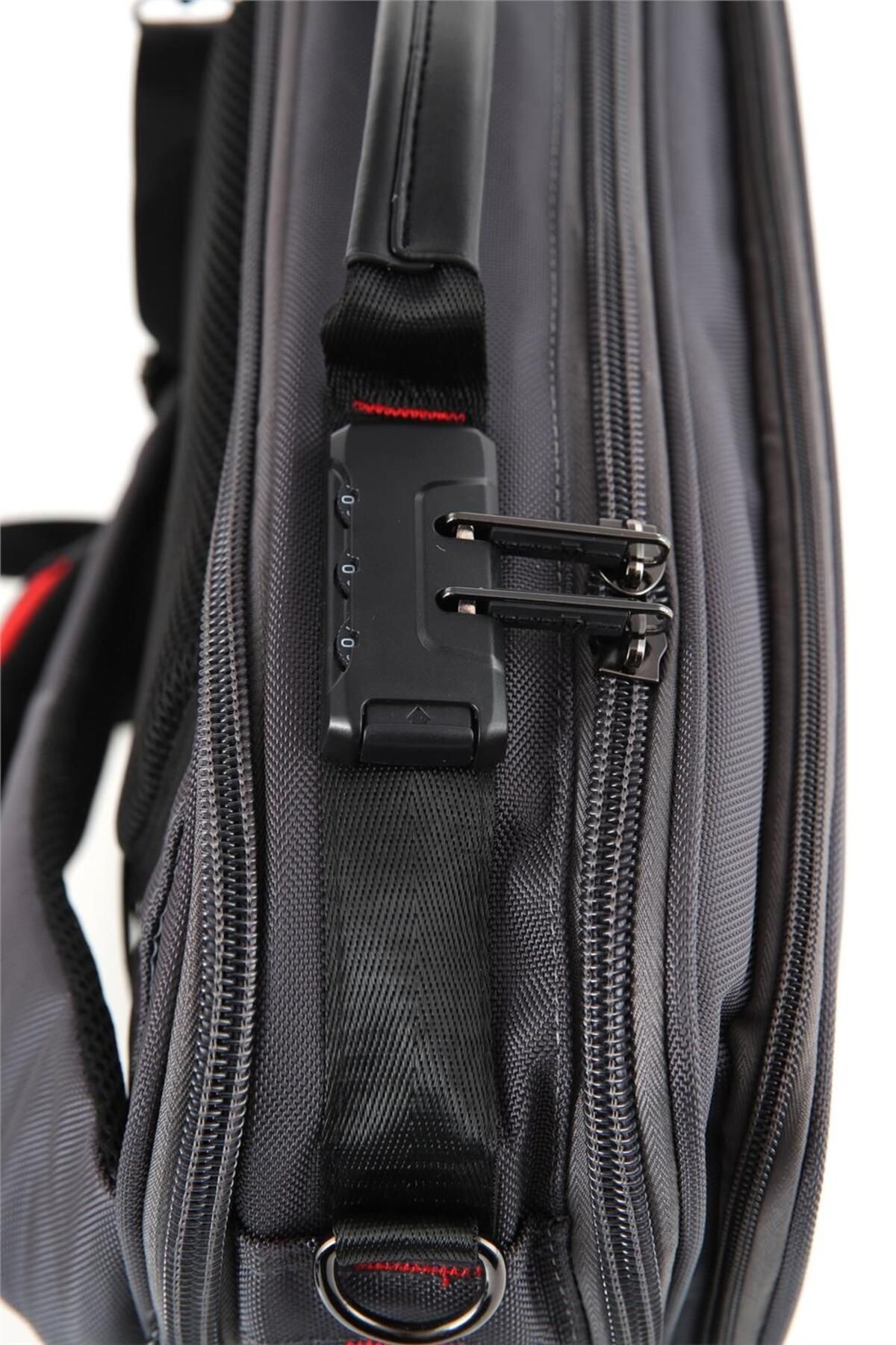 ÇÇS-51269 Document Backpack with USB Port and Password Lock and Cross Shoulder Strap 5