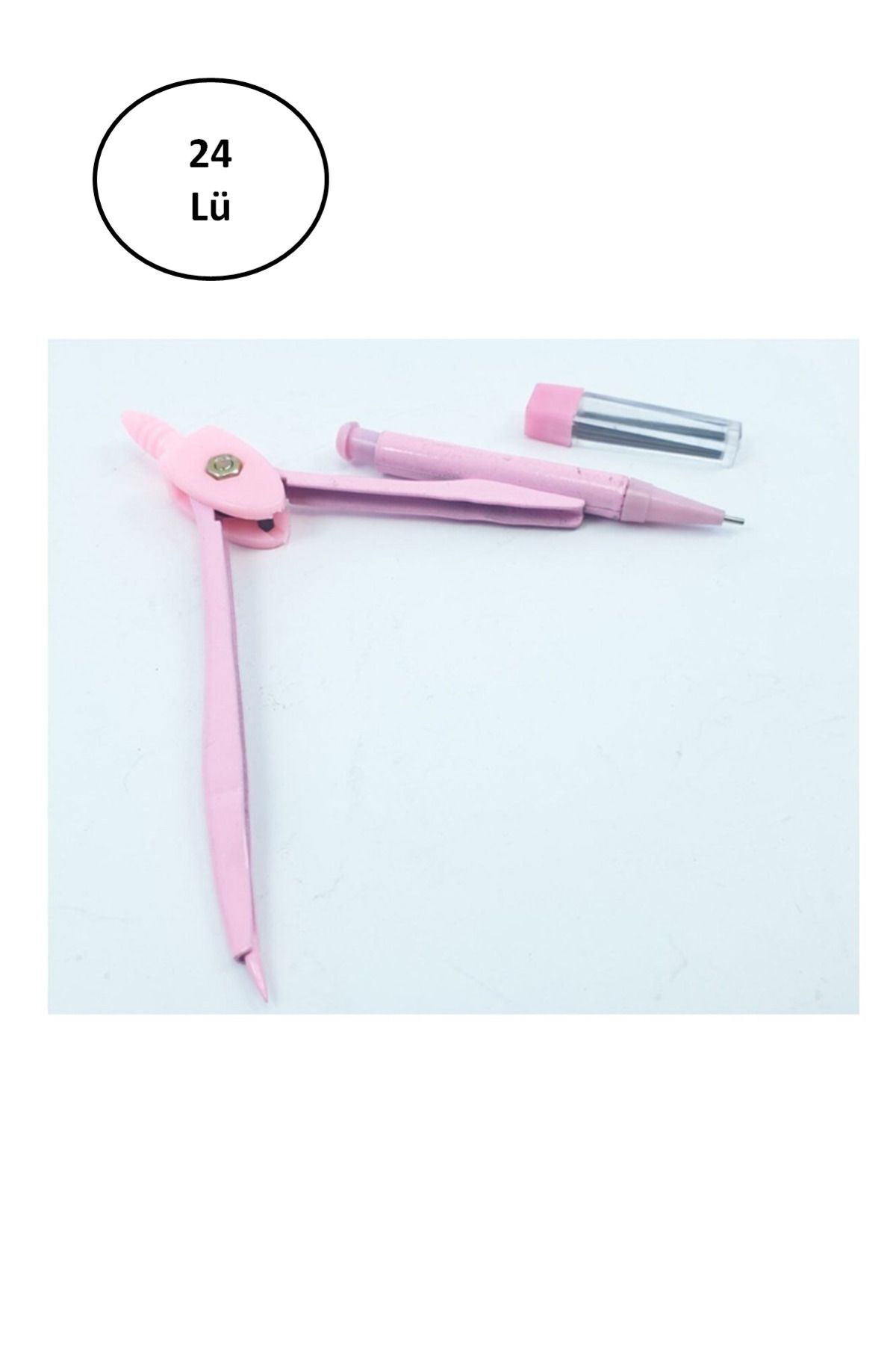 Angoravi Tgb Pembe Renk Metal Pergel 24'lü