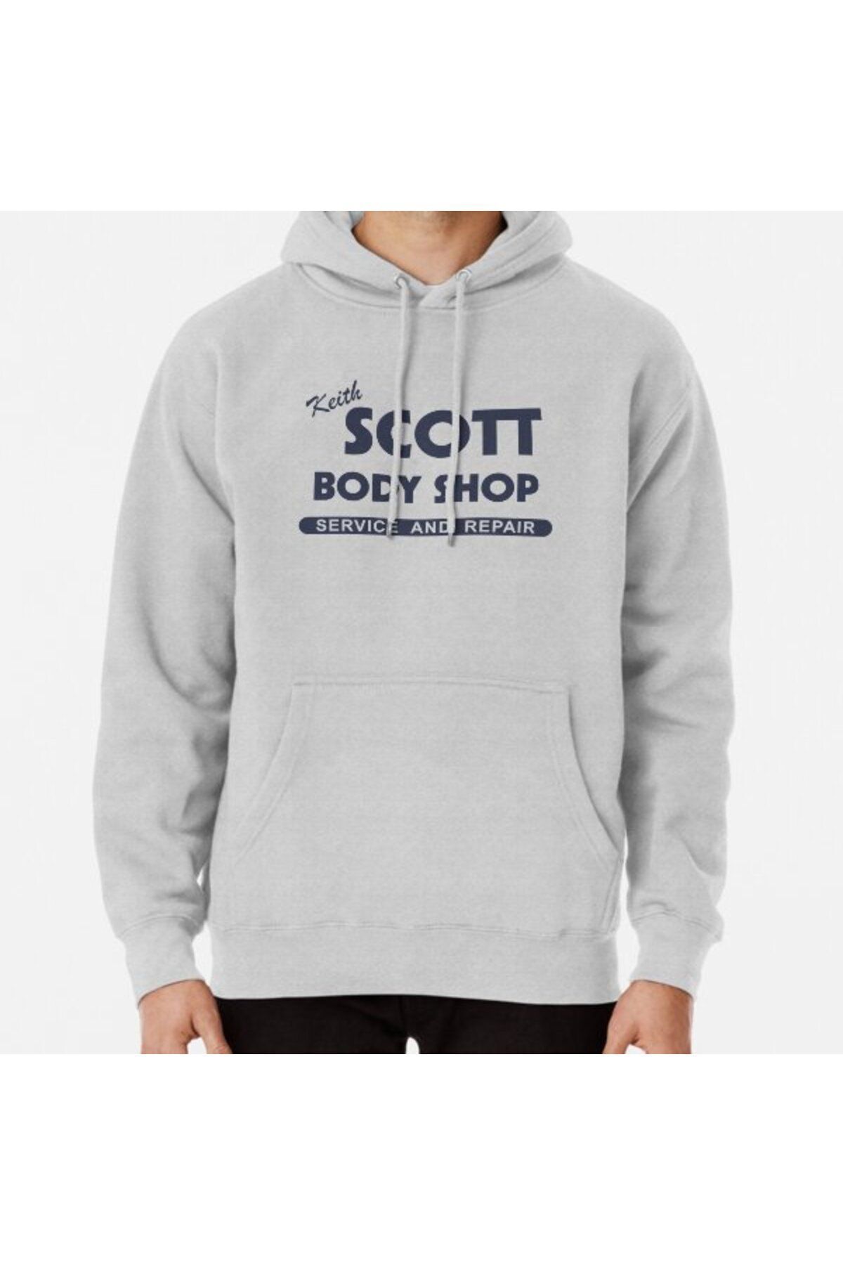 exans moda-Keith Scott Body Shop Printed Hooded Sweatshirt 1
