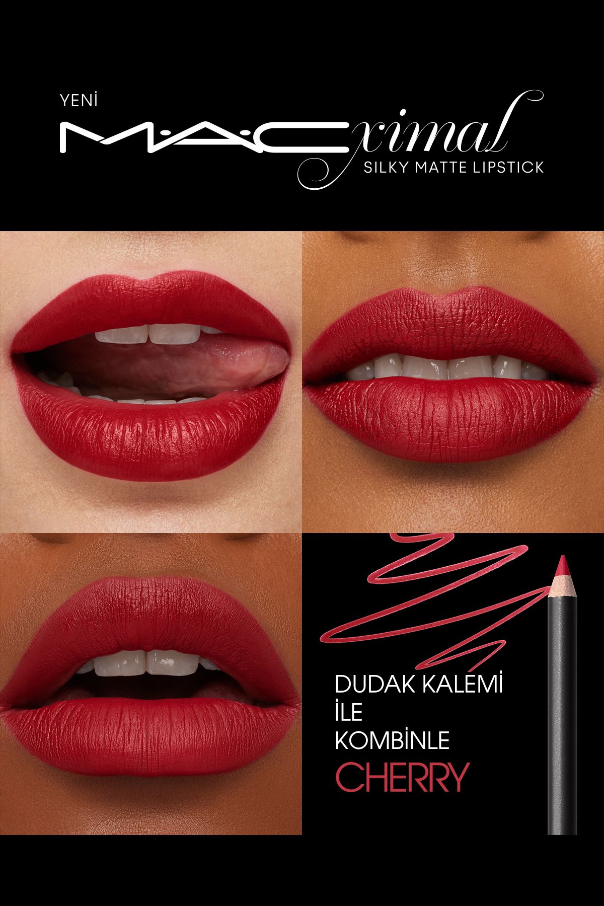 Mac M·a·cxımal Silky Matte Lipstick Nemlendirme Etkili Yoğun Renk Sağlayan Ruj - Russian Red-5