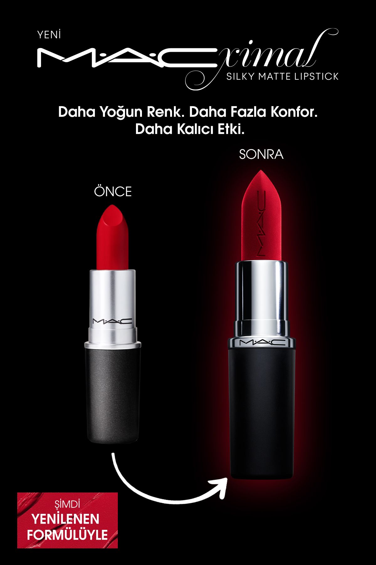 Mac M·a·cxımal Silky Matte Lipstick Nemlendirme Etkili Yoğun Renk Sağlayan Ruj - Get The Hint?-2