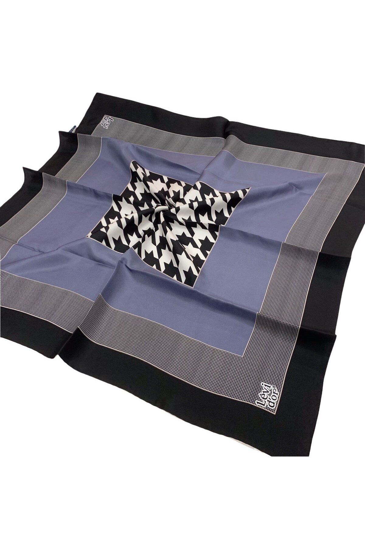 روسری بنفش Twill Ipek الگوی Leylak Levidor