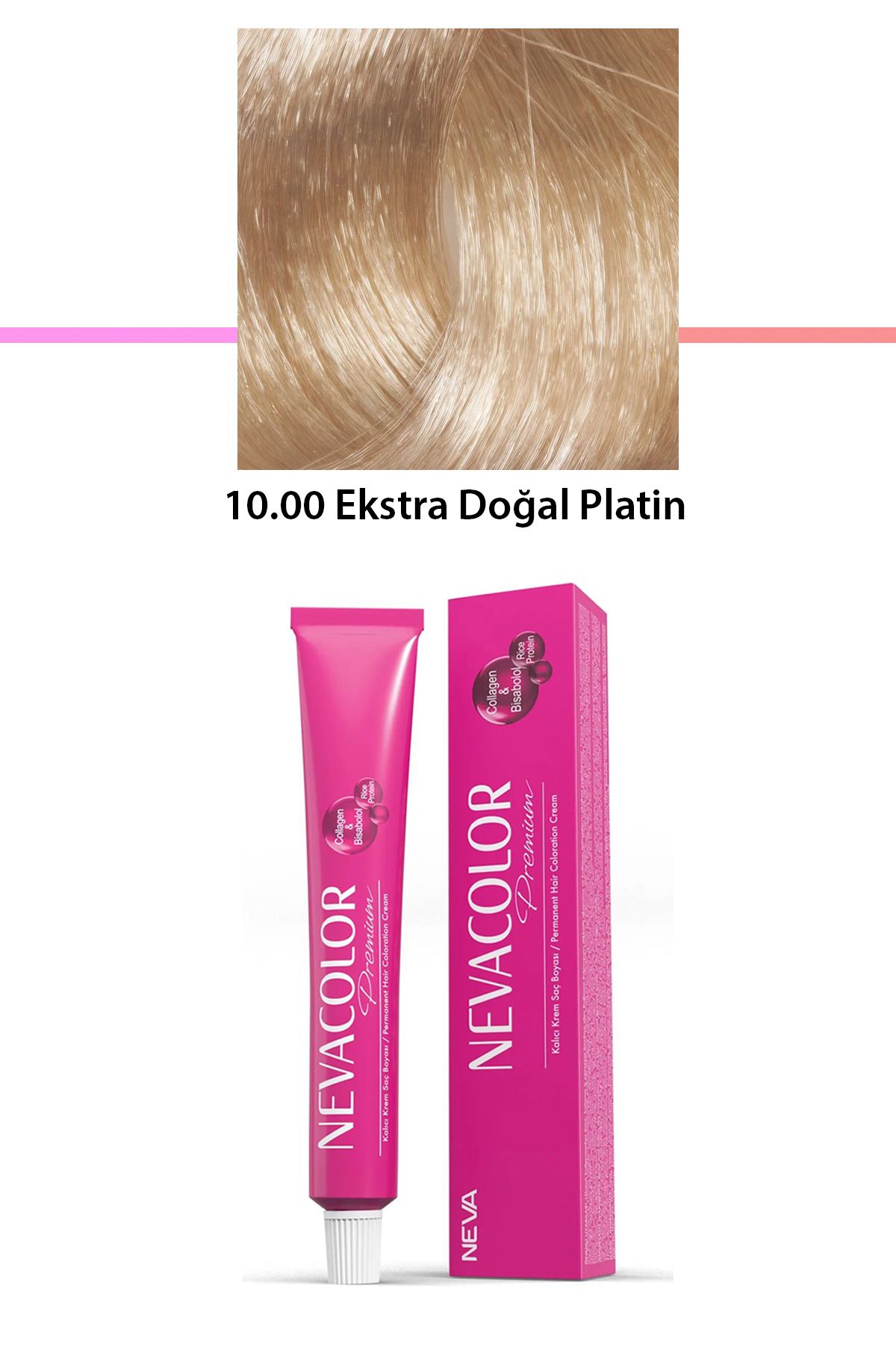 Neva Color Premium 10.00 Ekstra Doğal Platin - Kalıcı Krem Saç Boyası 50 g Tüp