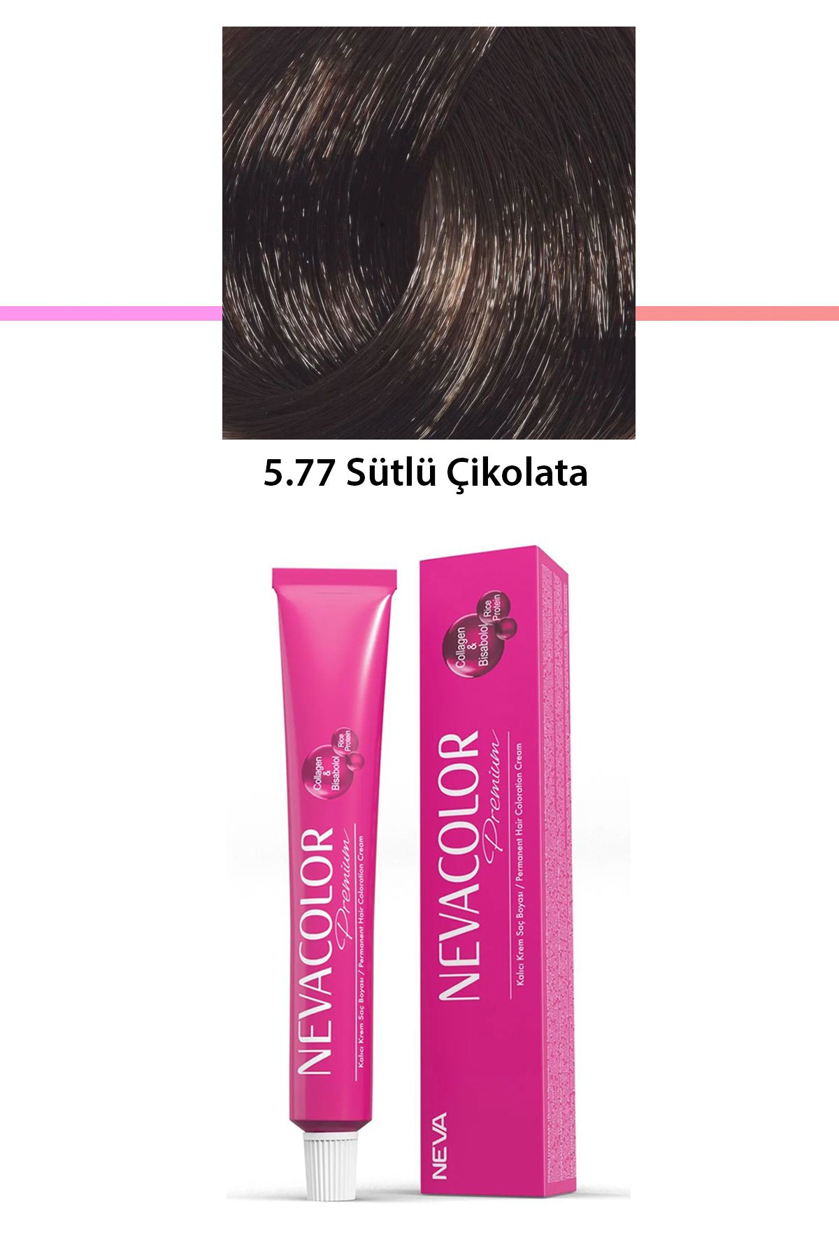 Neva Color Premium 5.77 Sütlü Çikolata - Kalıcı Krem Saç Boyası 50 g Tüp