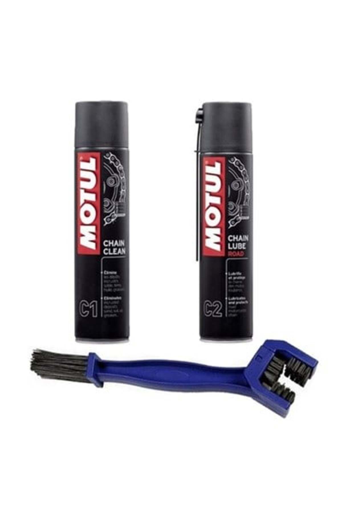 Motul Kask Bakım Seti C1 Zincir Temizleme C2 Zincir Yağlayıcı Zincir Temizleme Fırçası