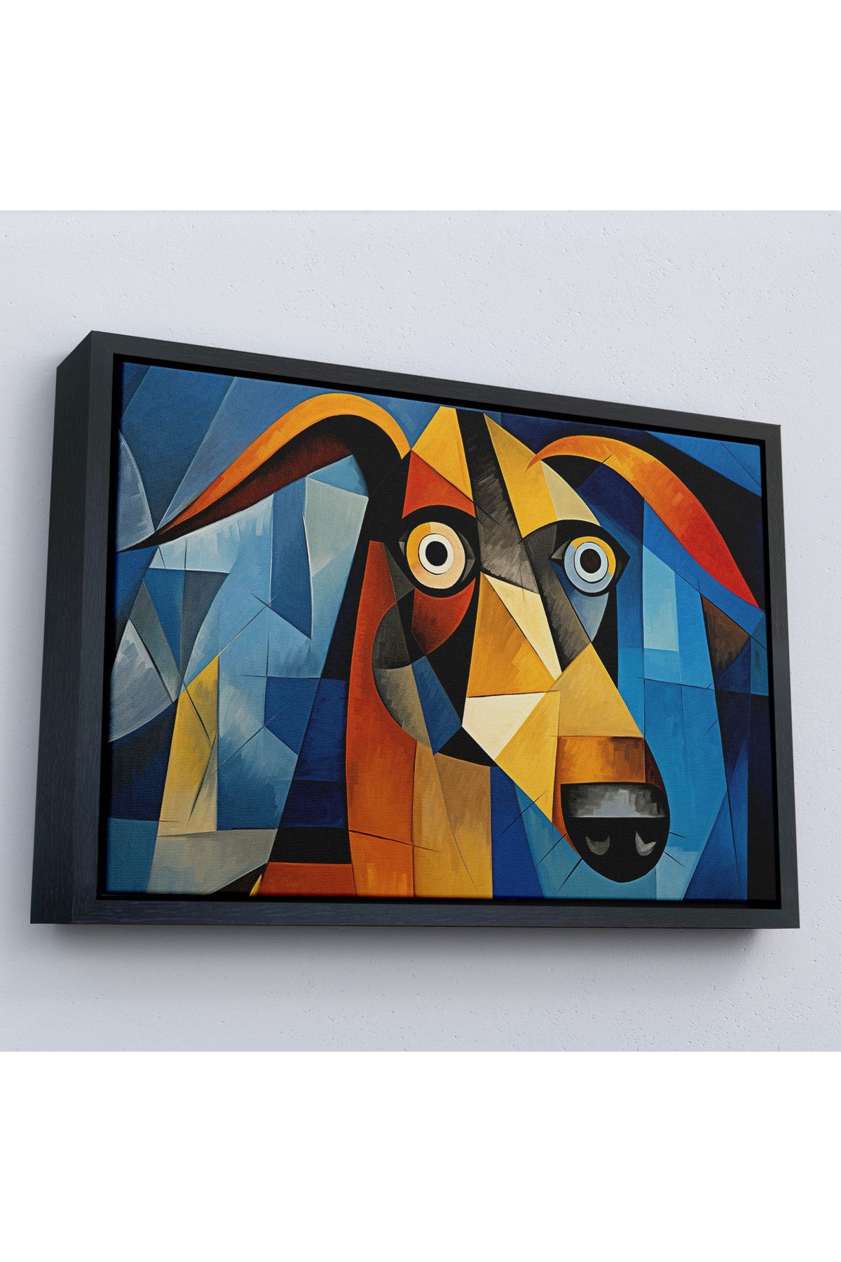 Home Çerçeveli Pablo Picasso Tarzında Soyut Köpek Tablosu-7212