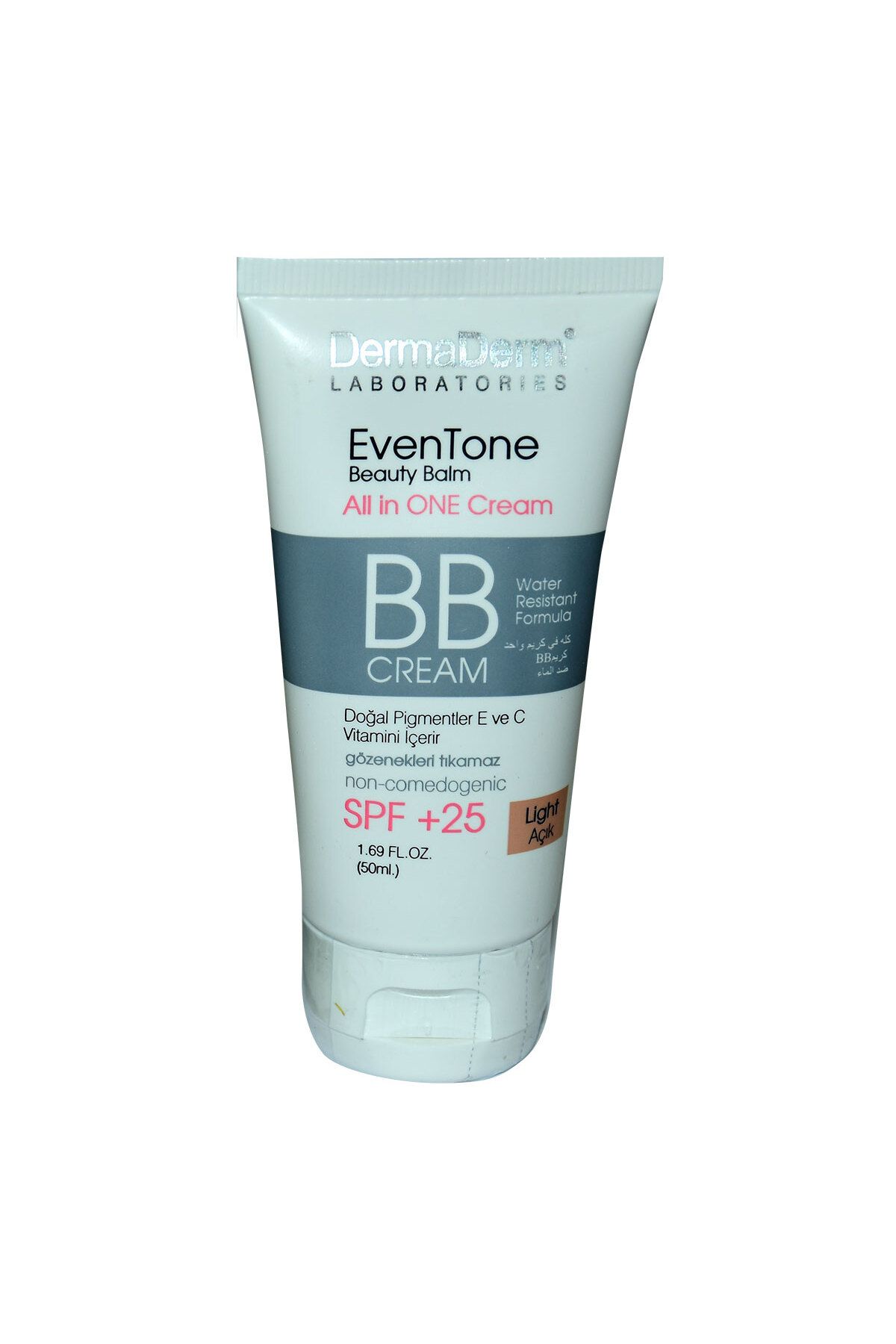 DermaDerm EvenTone BB Krem Açık Ton Vitaminli Spf+25 Güneş Koruma Bitki Özlü 50 ML