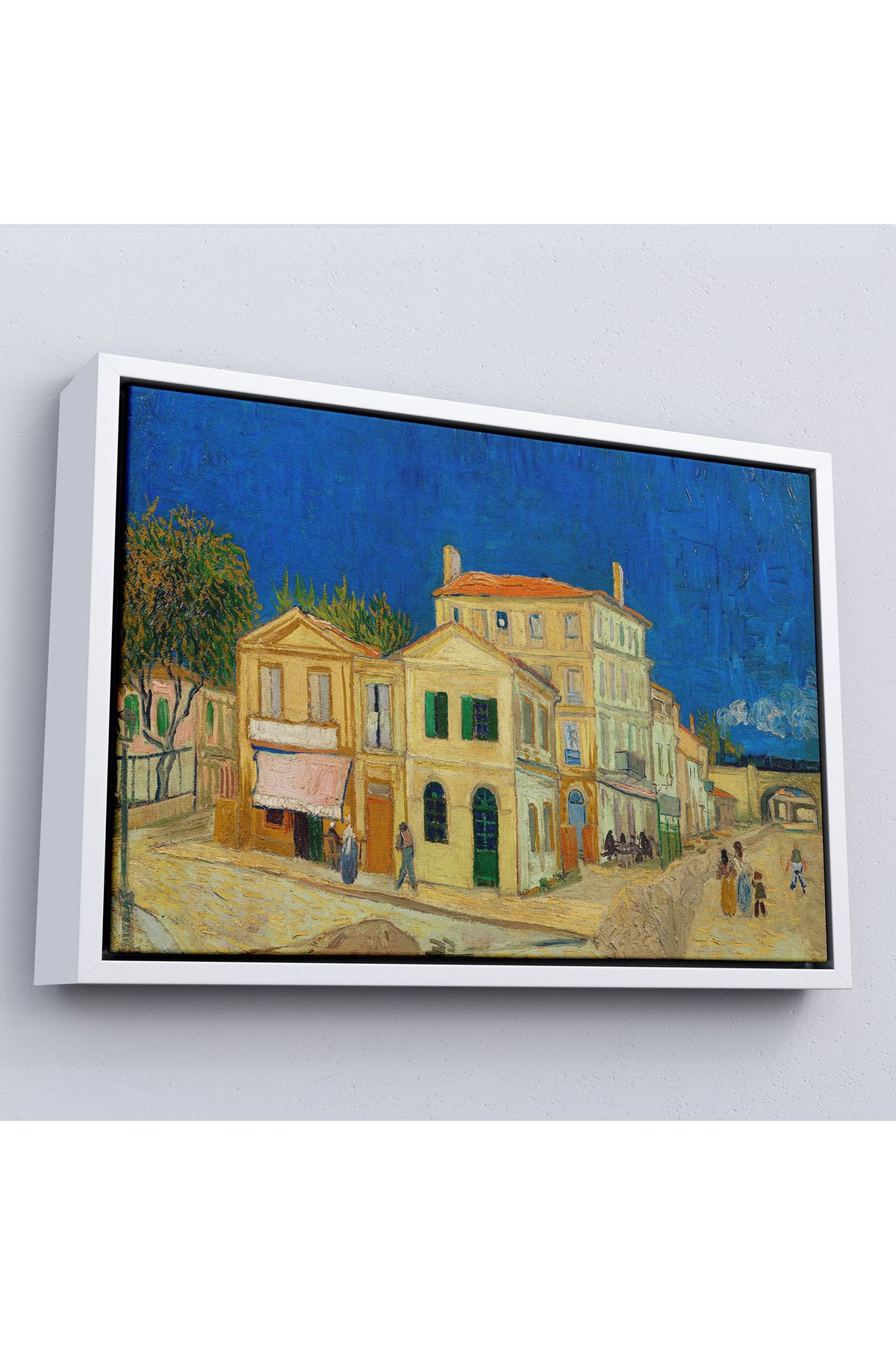 Doğal Bizden DB Çerçeveli Vincent Willem Van Gogh - Sarı Ev Tablosu-7157