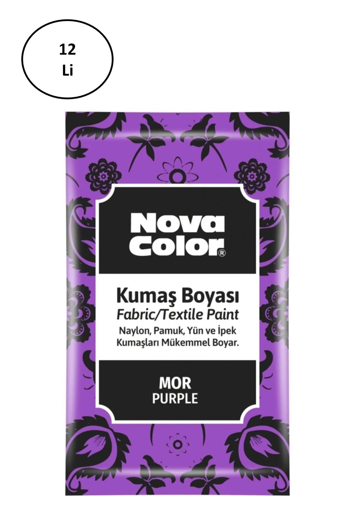Angoravi Nova Color Toz Kumaş Boyası Mor 12 Gr Nc-907 12'li