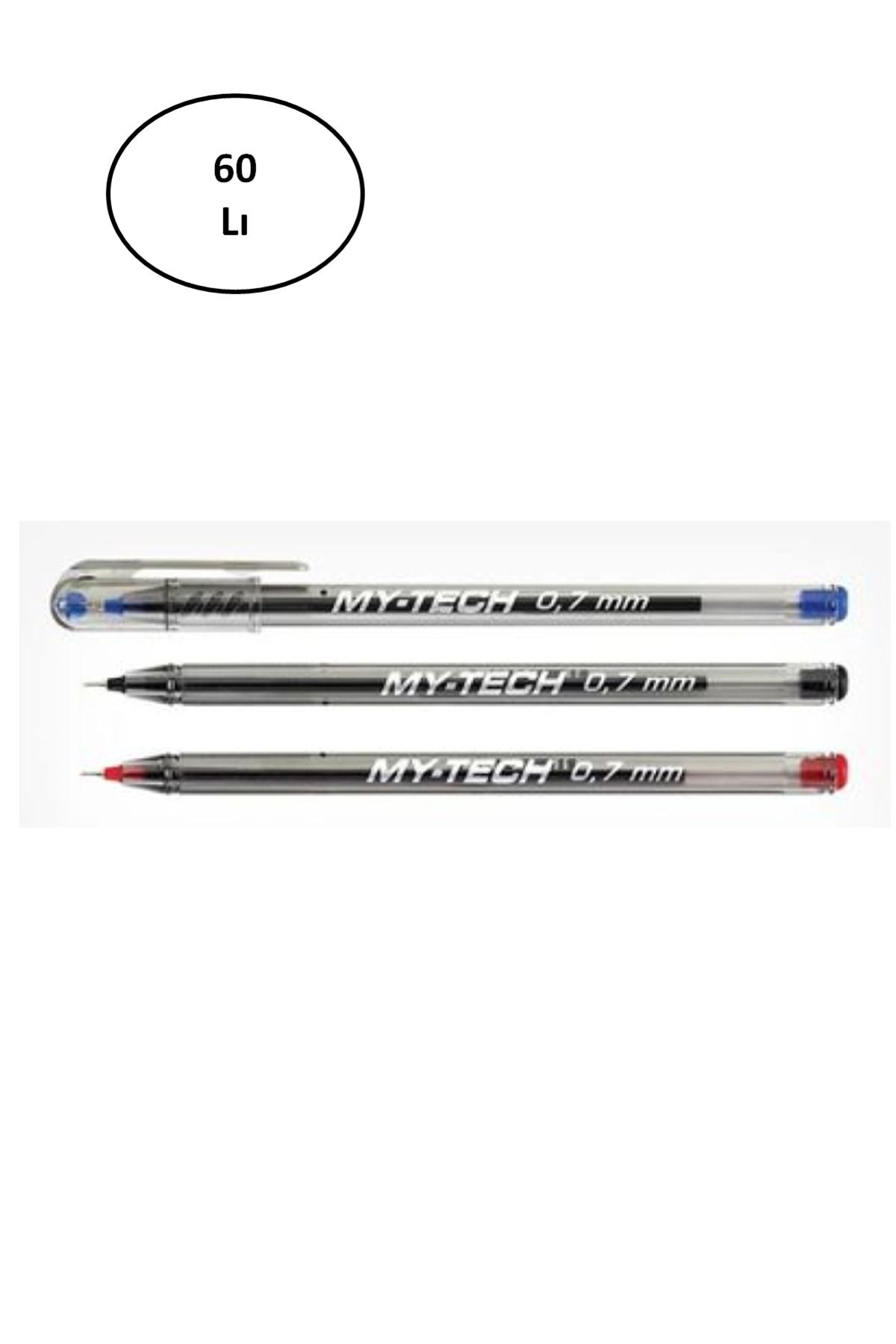 Mu Art Pensan 0,7 Mm My-Tech Tükenmez Kalem Renkli 60'Lı