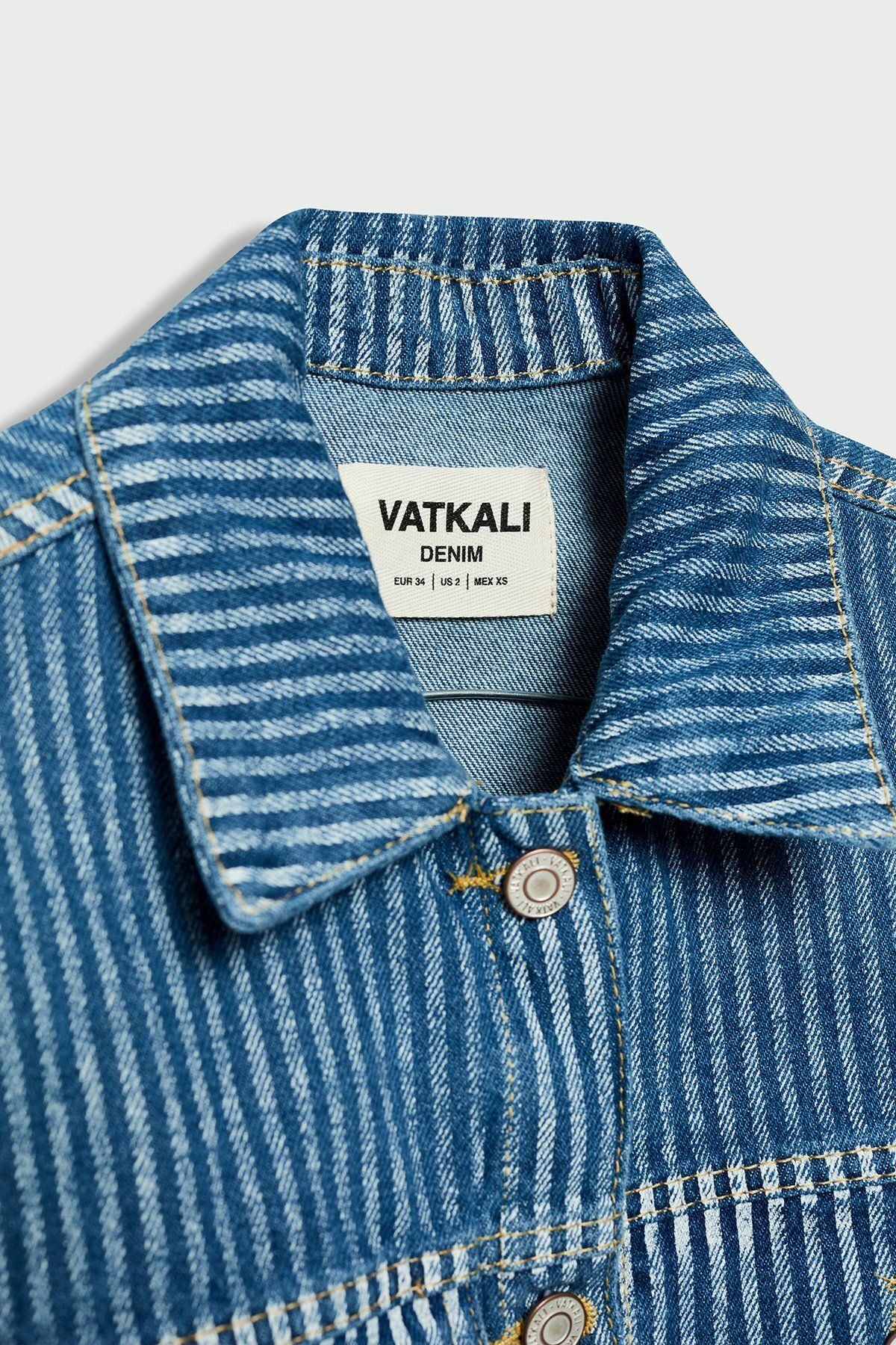 VATKALI-Jachetă crop din denim cu dungi 7