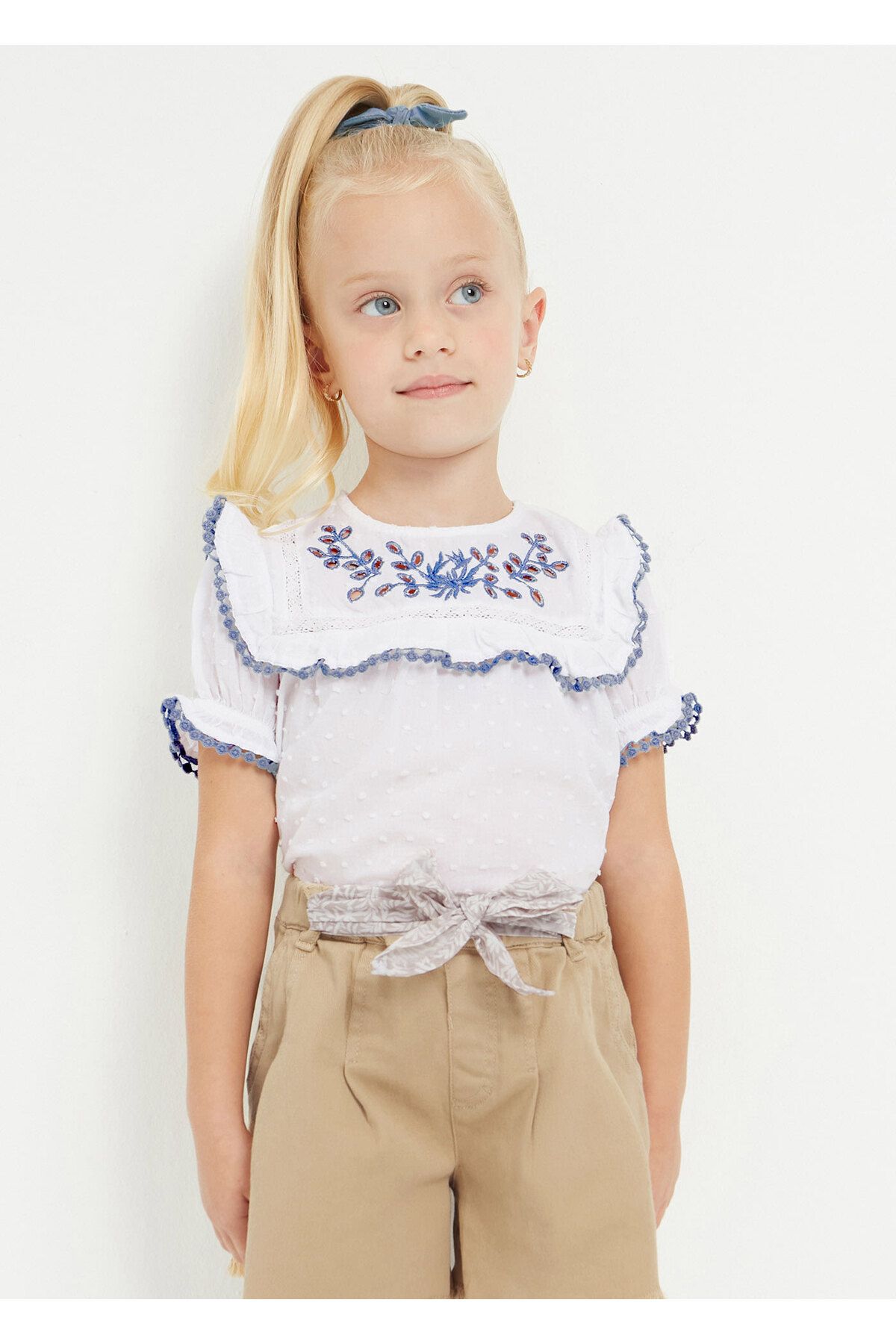 MAYORAL-Girl's Embroidered Blouse 3142 1