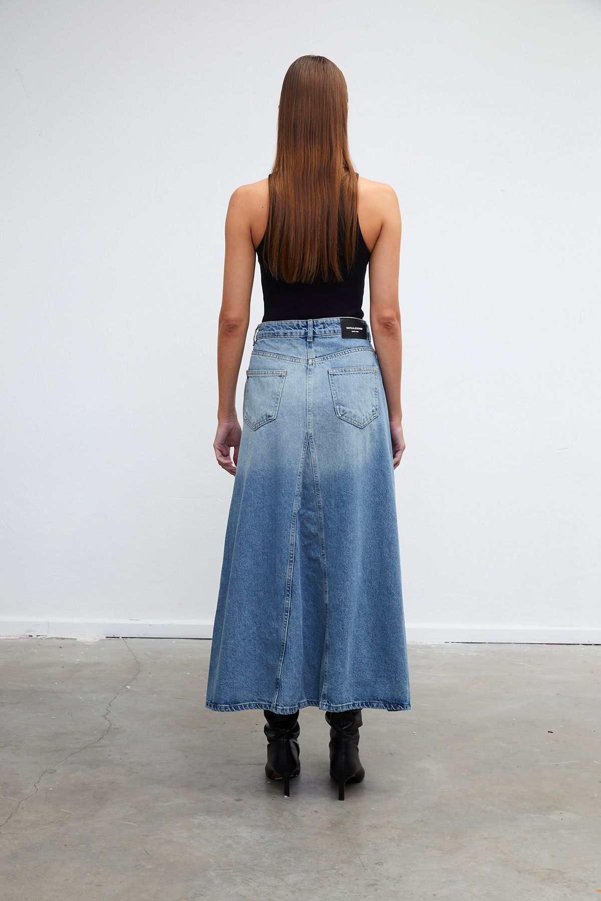 VATKALI-Maxi Denim Skirt 5