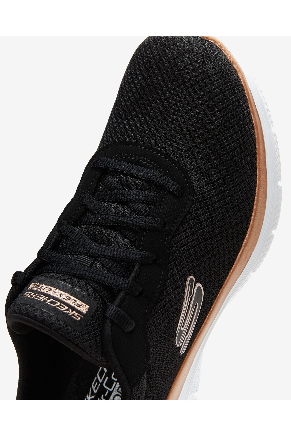 کفش دو و تمرین مشکی زنانه FLEX 4.0 نمایش درخشان ورزشی سیاه BKRG Skechers