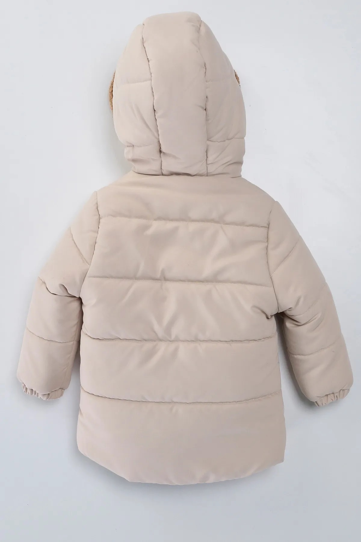 MDM Ayıcıklı İçi Peluş Kürklü Fermuarlı Cepli Kapüşonlu Soft Kar Kışlık Kız Erkek Bebek Mont Çocuk Kaban fotoğrafı 4 (önizleme)